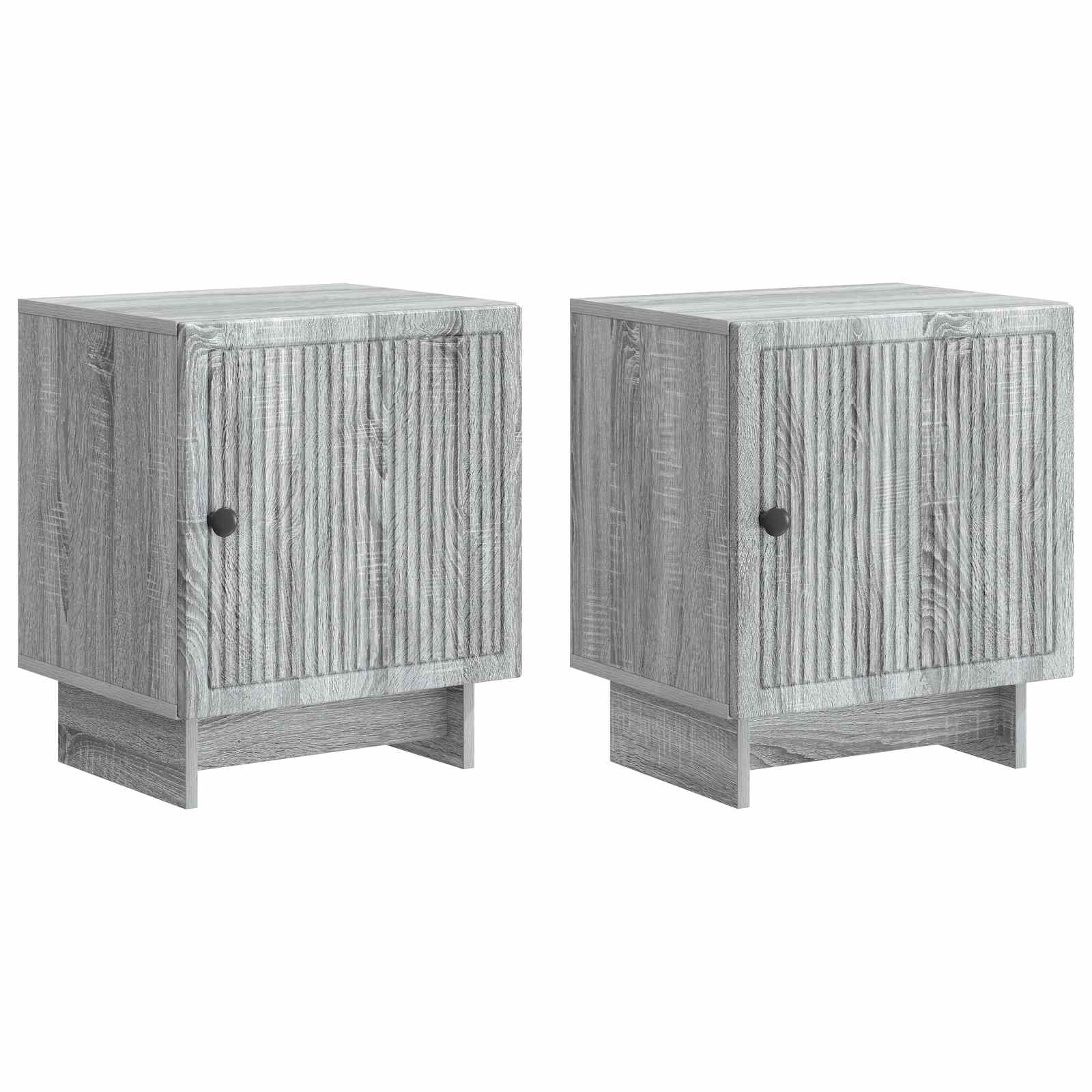 Cabinet de chevet 2 pcs Sonoma gris 43 x 34,5 x 50 cm - XIOS