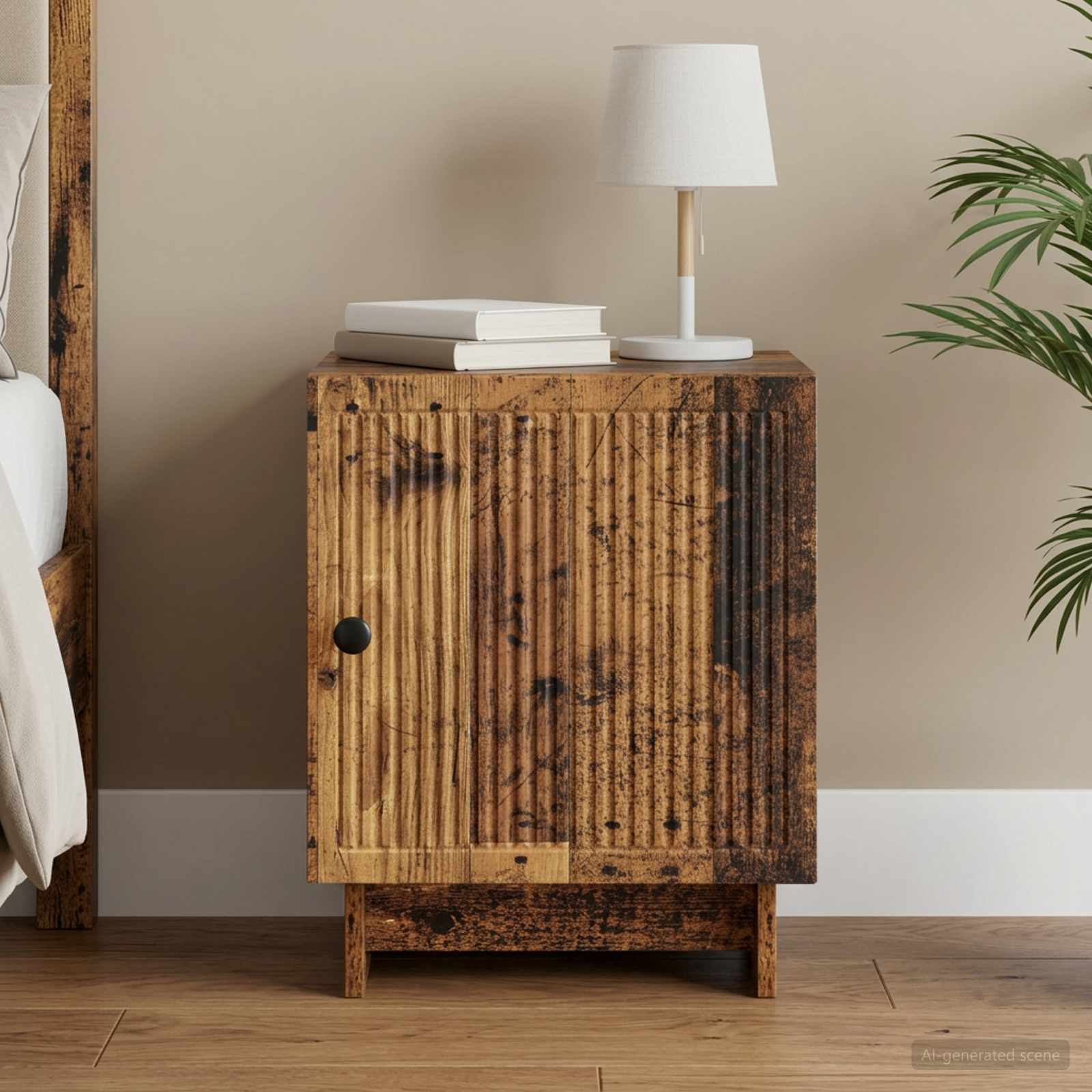 Cabinet de chevet Bois ancien 43 x 34,5 x 50 cm - XIOS