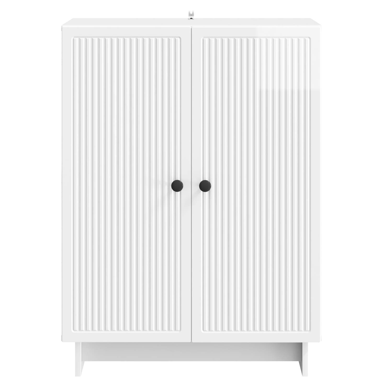 Buffet Blanc brillant 66 x 34,5 x 90 cm Bois d'ingénierie - XIOS