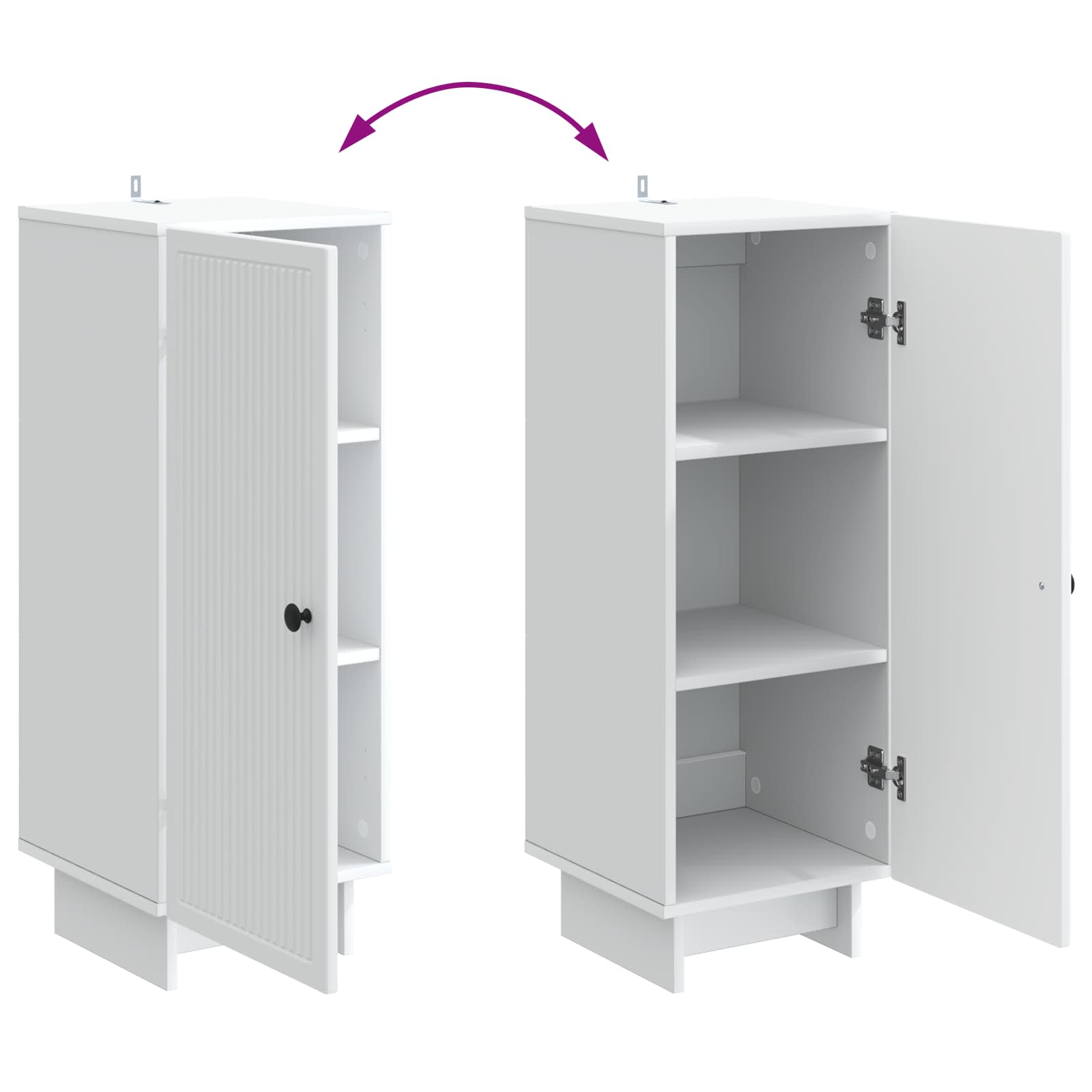 Buffet Blanc 33 x 34,5 x 90 cm Bois d'ingénierie - XIOS
