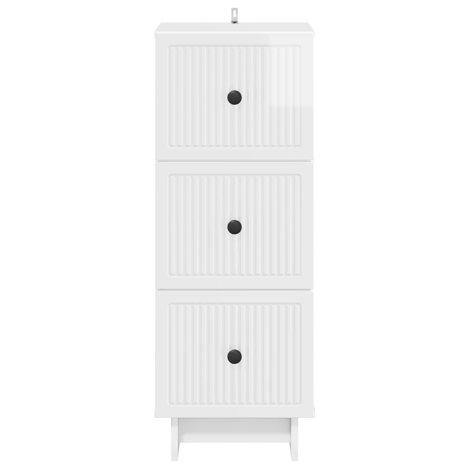 Armoire à tiroirs Blanc brillant 33 x 34,5 x 90 cm - XIOS