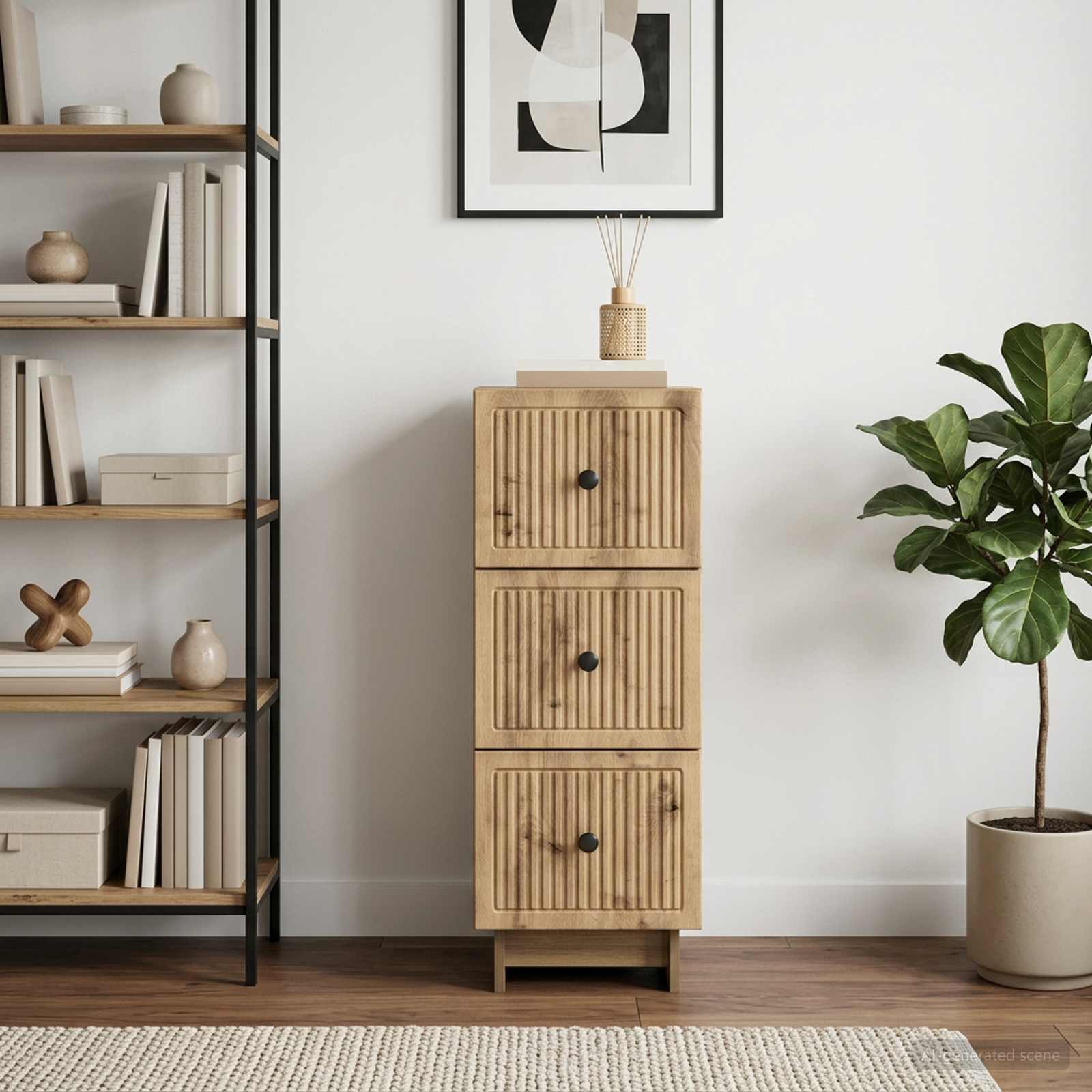 Armoire à tiroirs 33 x 34,5 x 90 cm Bois d'ingénierie - XIOS