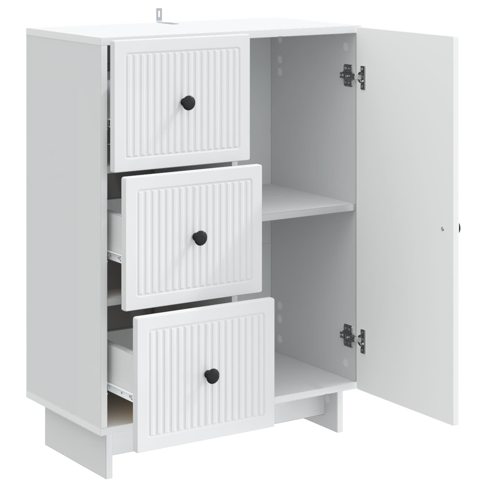 Buffet avec tiroir Blanc 66 x 34,5 x 90 cm Bois d'ingénierie - XIOS