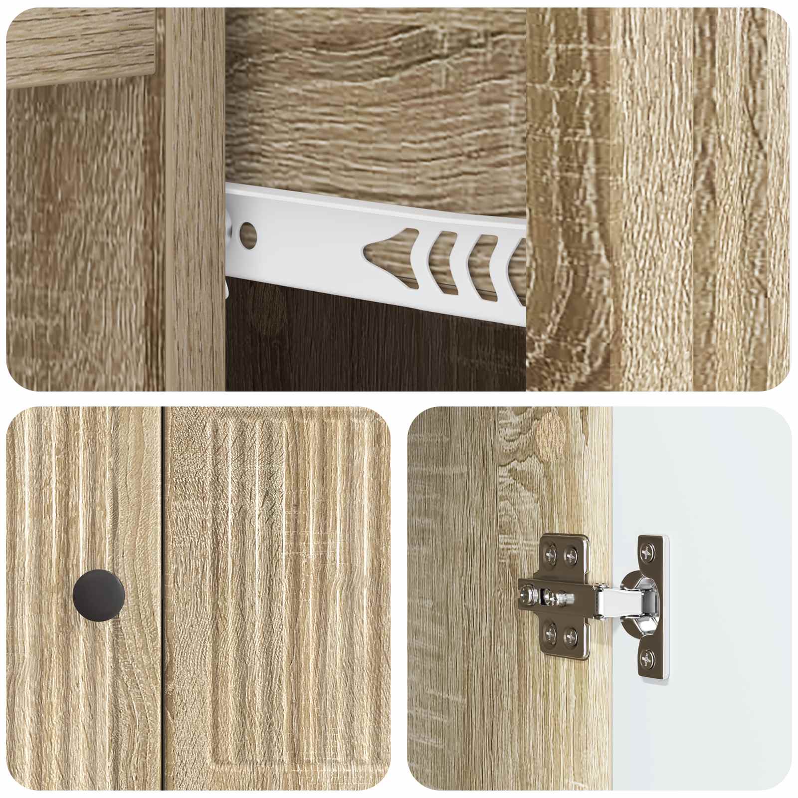 Buffet Chêne Sonoma 66 x 34,5 x 90 cm Bois d'ingénierie - XIOS