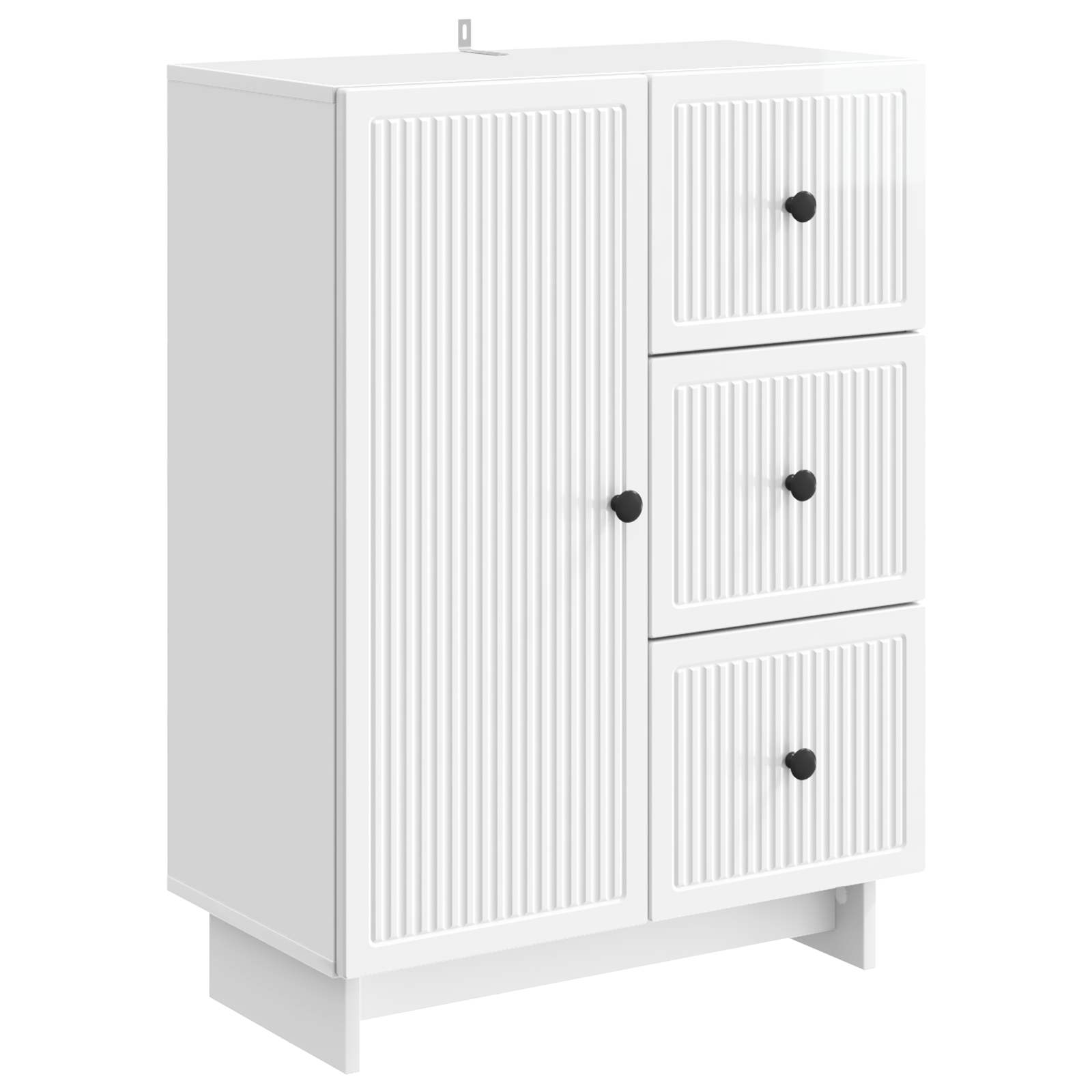 Buffet Blanc brillant 66 x 34,5 x 90 cm Bois d'ingénierie - XIOS