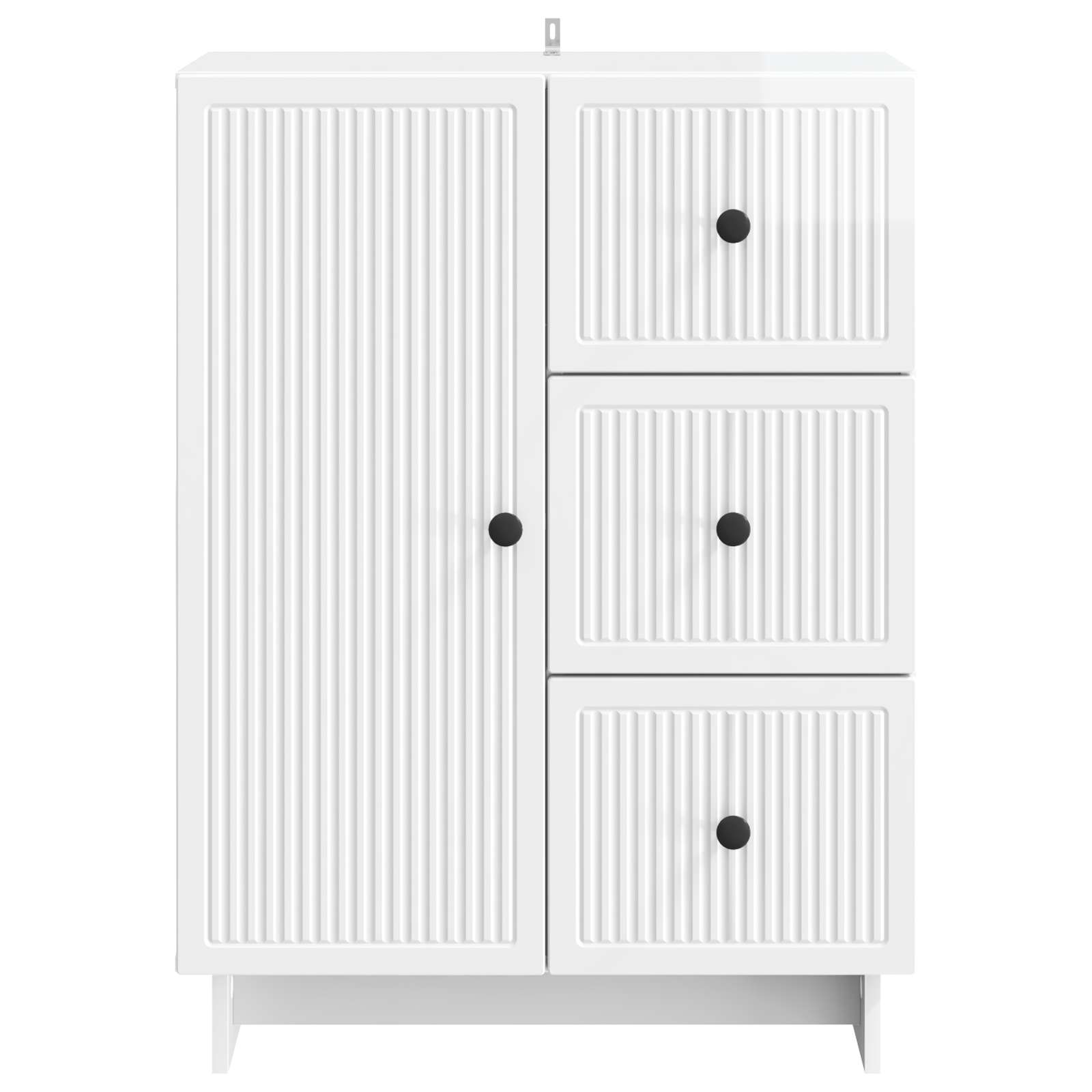 Buffet Blanc brillant 66 x 34,5 x 90 cm Bois d'ingénierie - XIOS