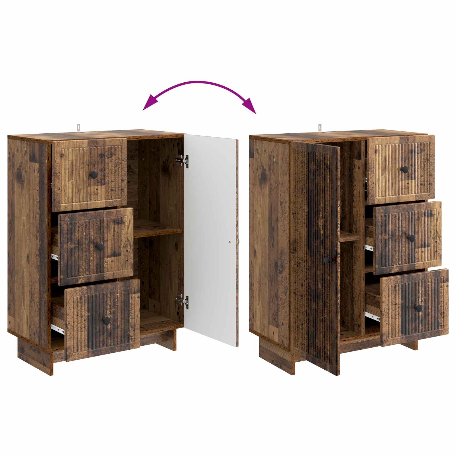Buffet Bois ancien 66 x 34,5 x 90 cm Bois d'ingénierie - XIOS