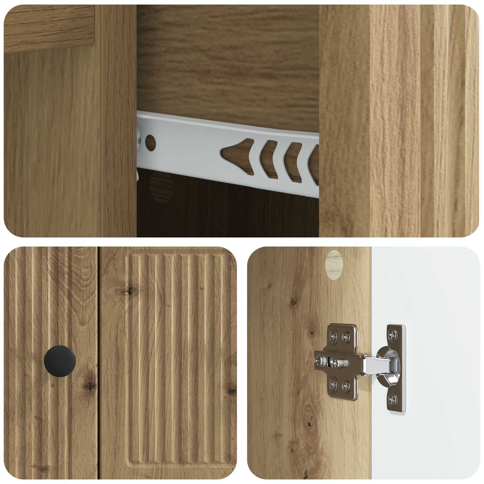 Buffet Chêne artisanal 66 x 34,5 x 90 cm Bois d'ingénierie - XIOS