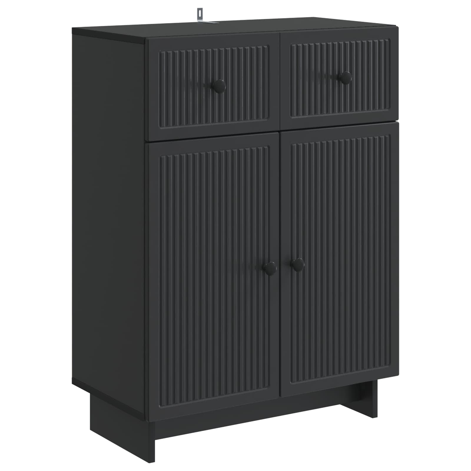 Buffet avec tiroir Noir 66 x 34,5 x 90 cm Bois d'ingénierie - XIOS