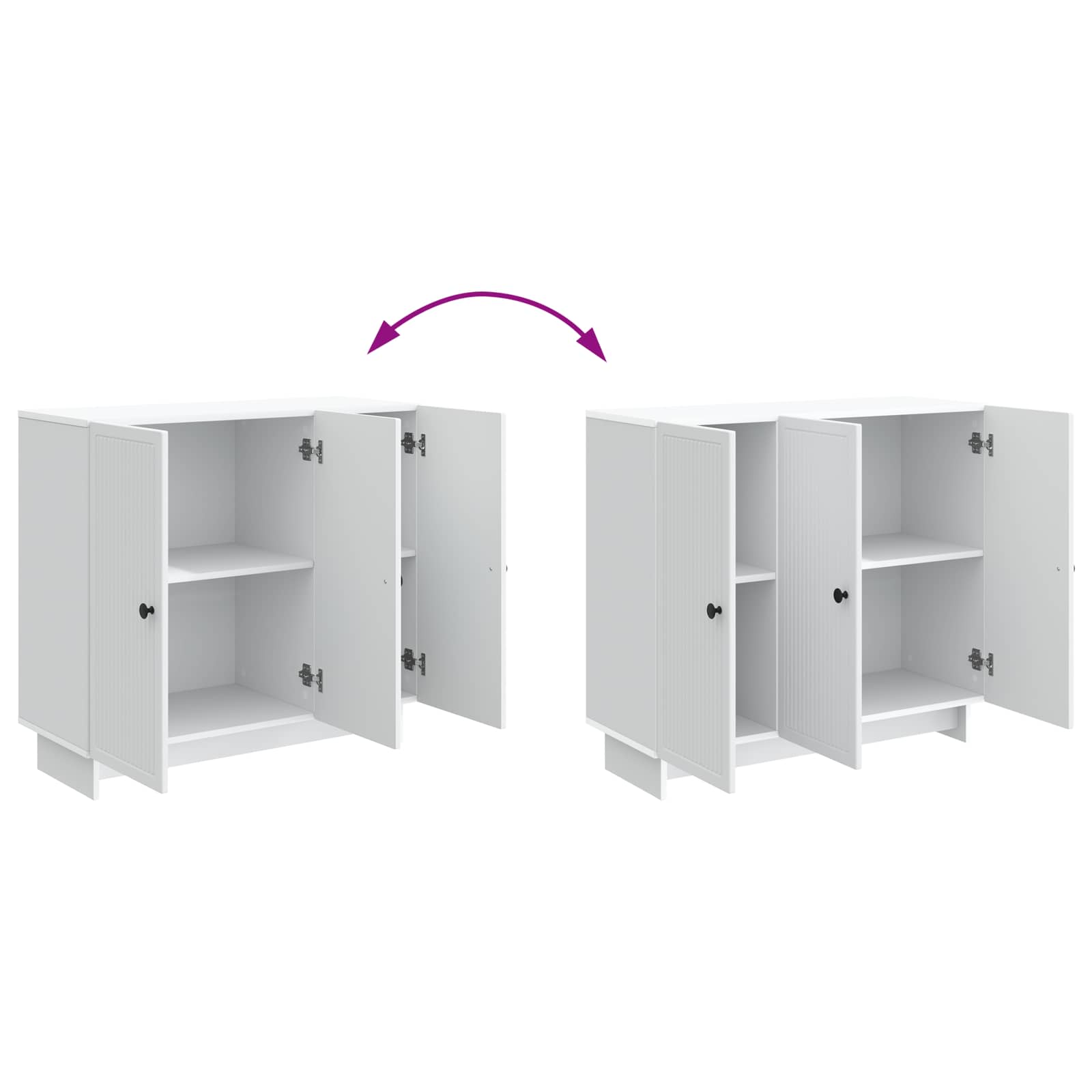 Buffet Blanc 89 x 34,5 x 80 cm Bois d'ingénierie - XIOS