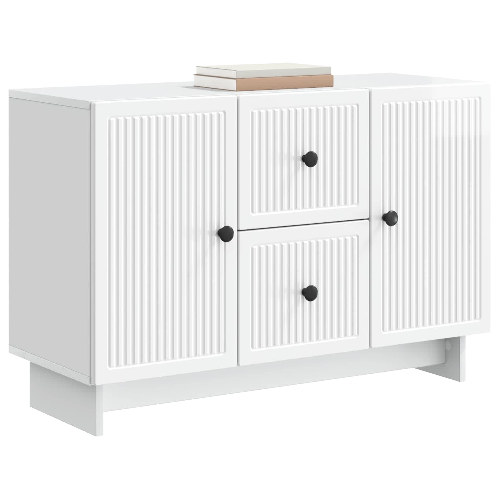 Buffet Blanc brillant 89 x 34,5 x 60 cm Bois d'ingénierie - XIOS