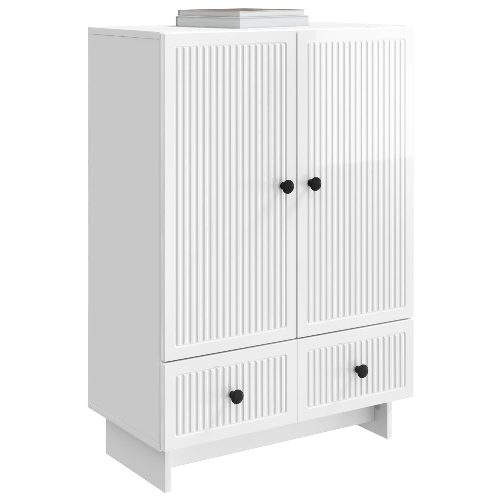 Buffet Blanc Brillant 66 x 34,5 x 95 cm Bois d’ingénierie - XIOS