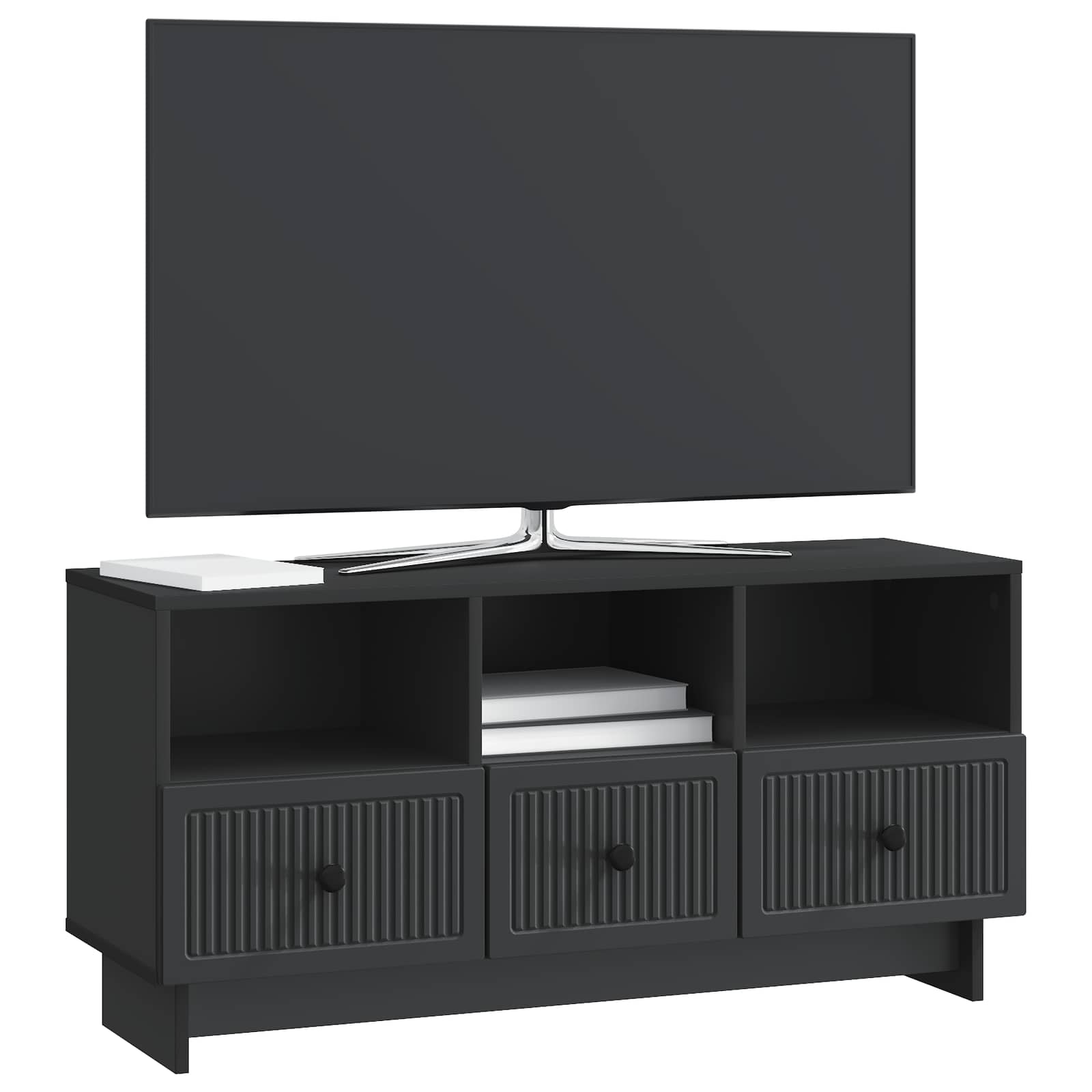 Meuble TV avec tiroir Noir 102 x 34,5 x 50 cm Bois d'ingénierie - XIOS