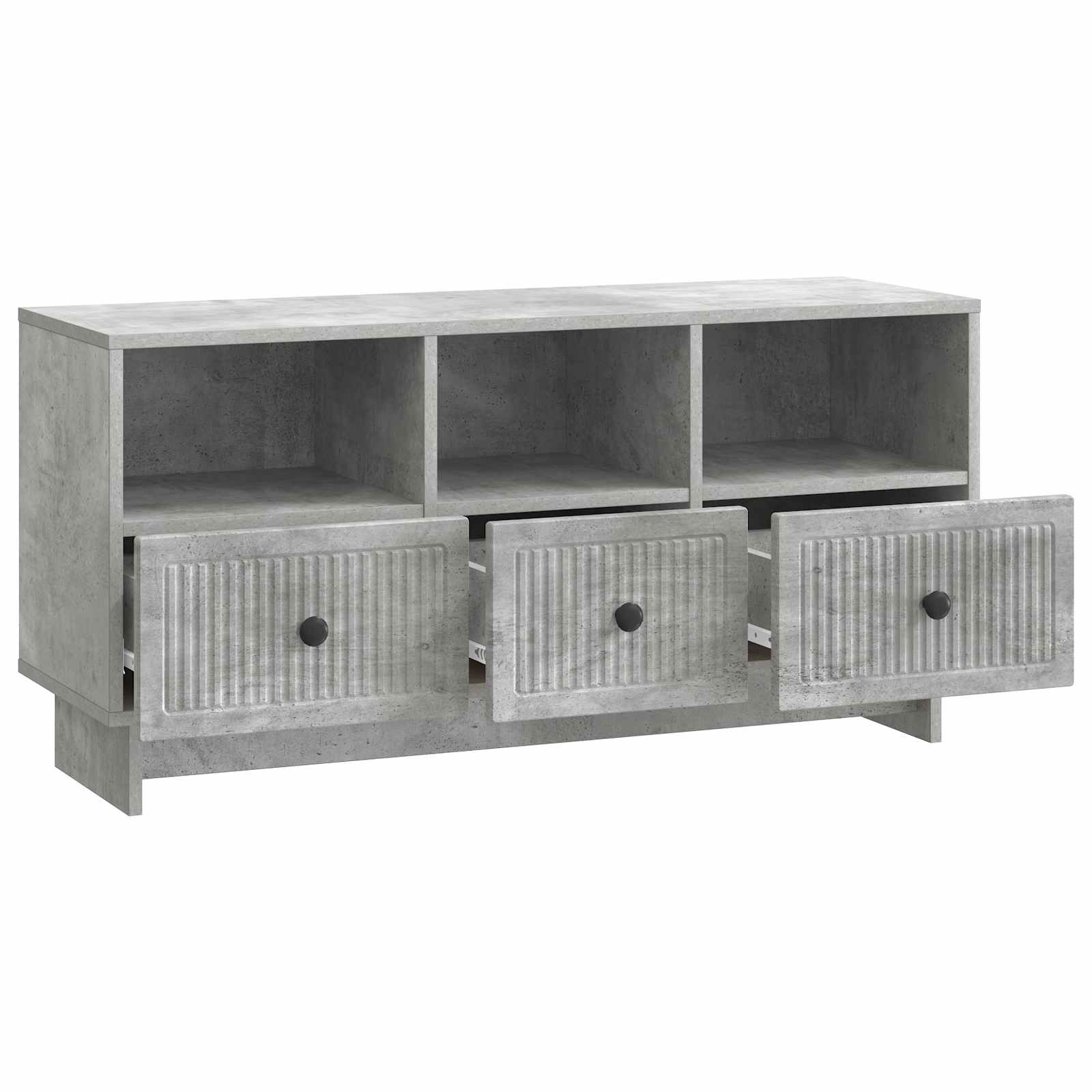 Meuble TV Gris béton 102 x 34,5 x 50 cm Bois d'ingénierie - XIOS