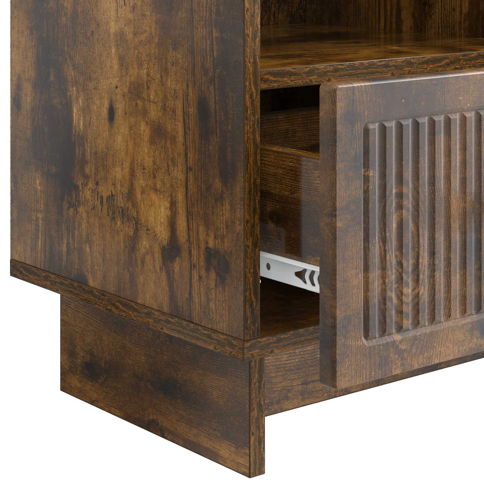 Meuble TV Chêne fumé 102 x 34,5 x 50 cm Bois d'ingénierie - XIOS