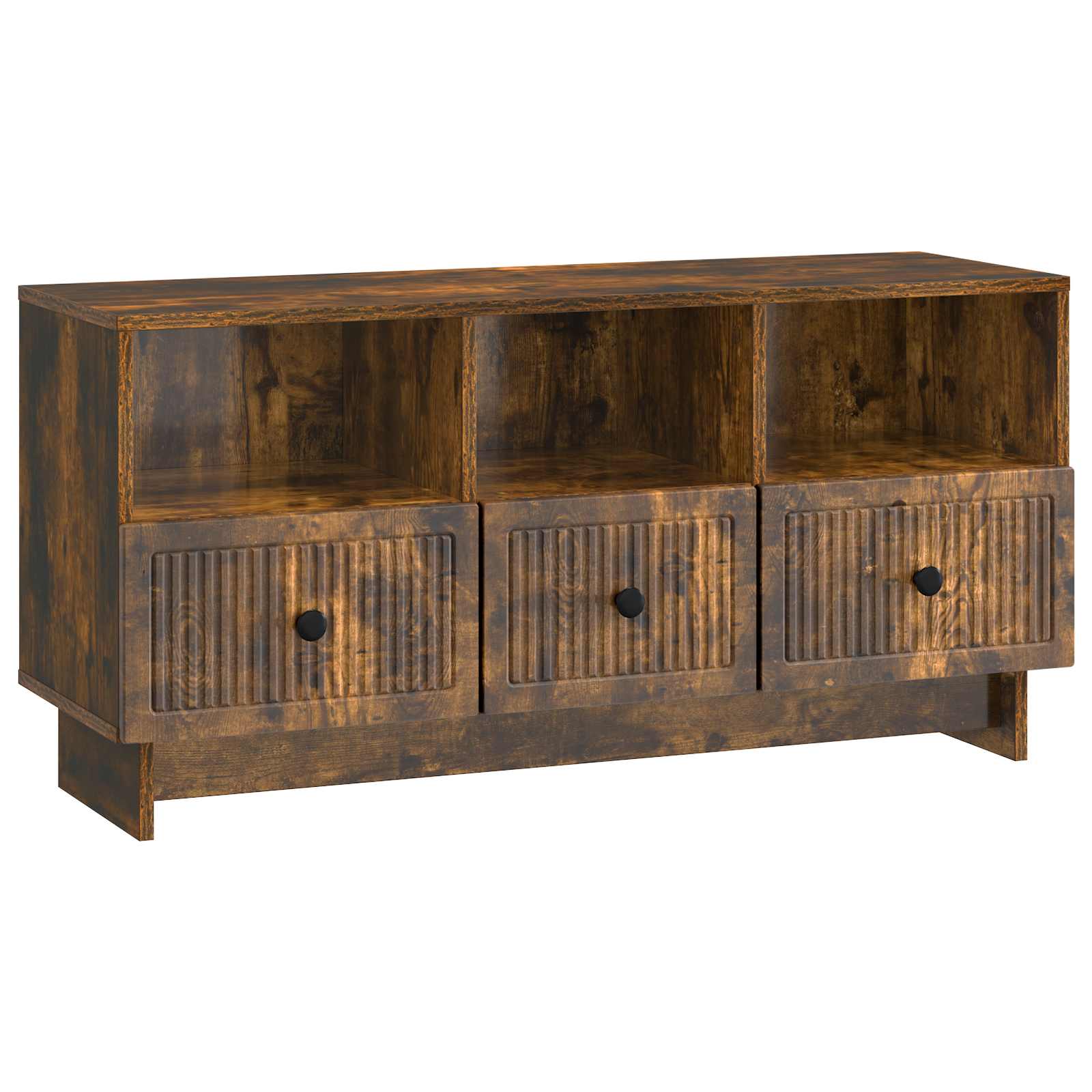Meuble TV Chêne fumé 102 x 34,5 x 50 cm Bois d'ingénierie - XIOS
