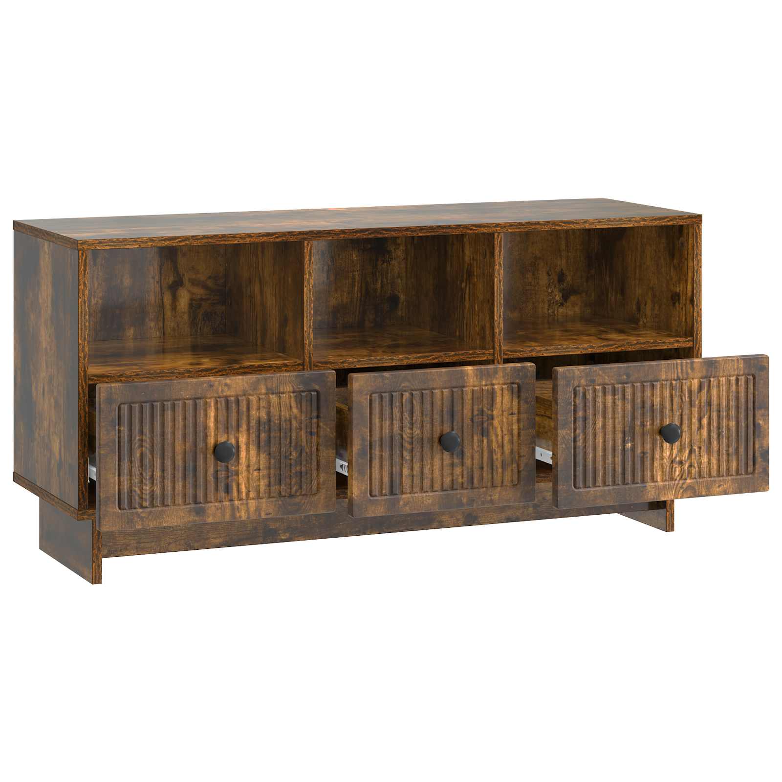 Meuble TV Chêne fumé 102 x 34,5 x 50 cm Bois d'ingénierie - XIOS