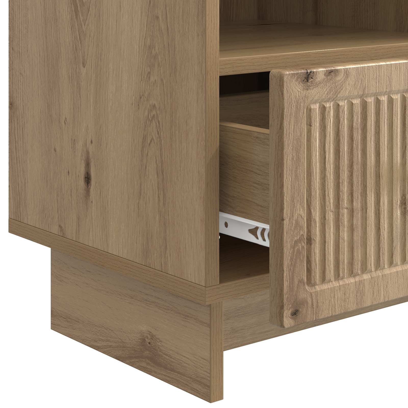 Meuble TV Chêne artisanal 102 x 34,5 x 50 cm Bois d'ingénierie - XIOS