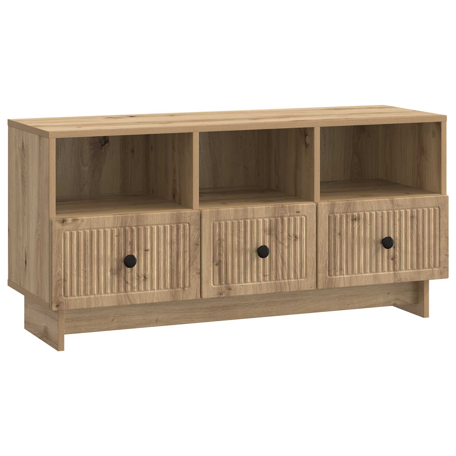 Meuble TV Chêne artisanal 102 x 34,5 x 50 cm Bois d'ingénierie - XIOS