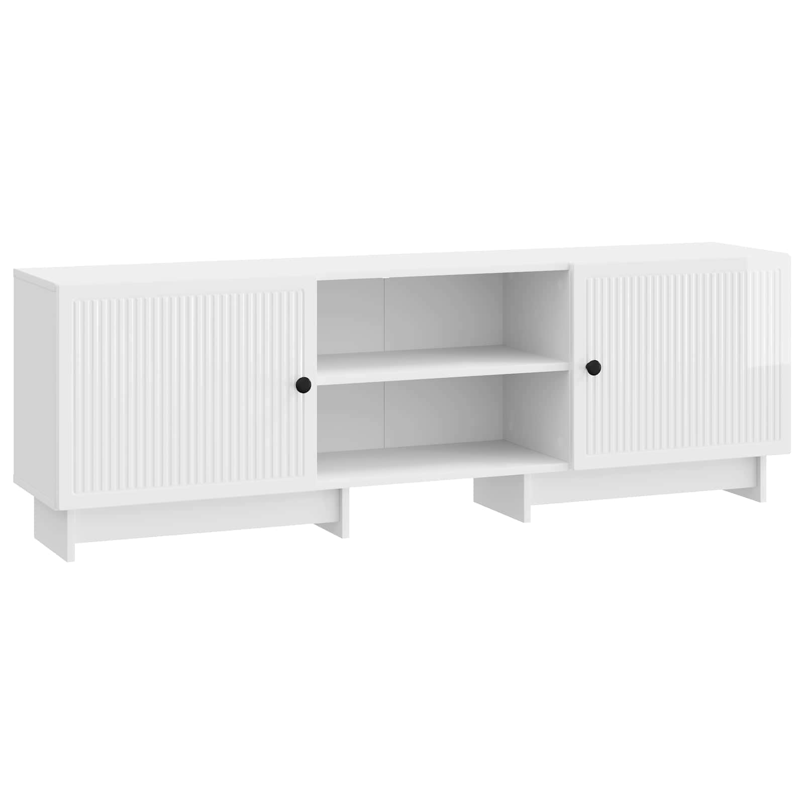 Meuble TV Blanc Brillant 150 x 31 x 50 cm Bois d’ingénierie - XIOS