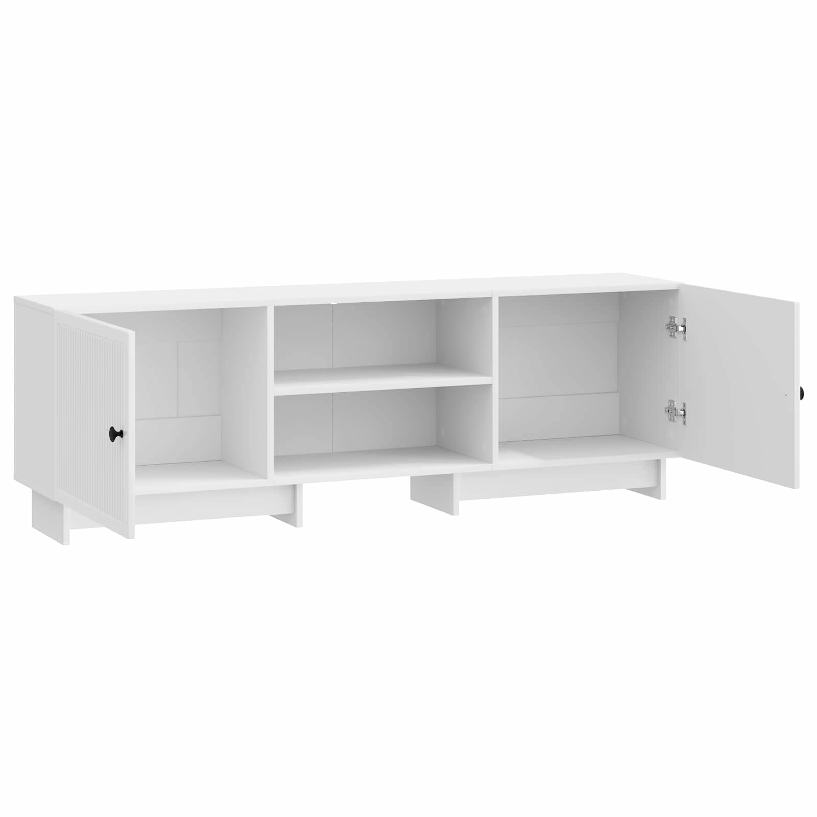 Meuble TV Blanc Brillant 150 x 31 x 50 cm Bois d’ingénierie - XIOS