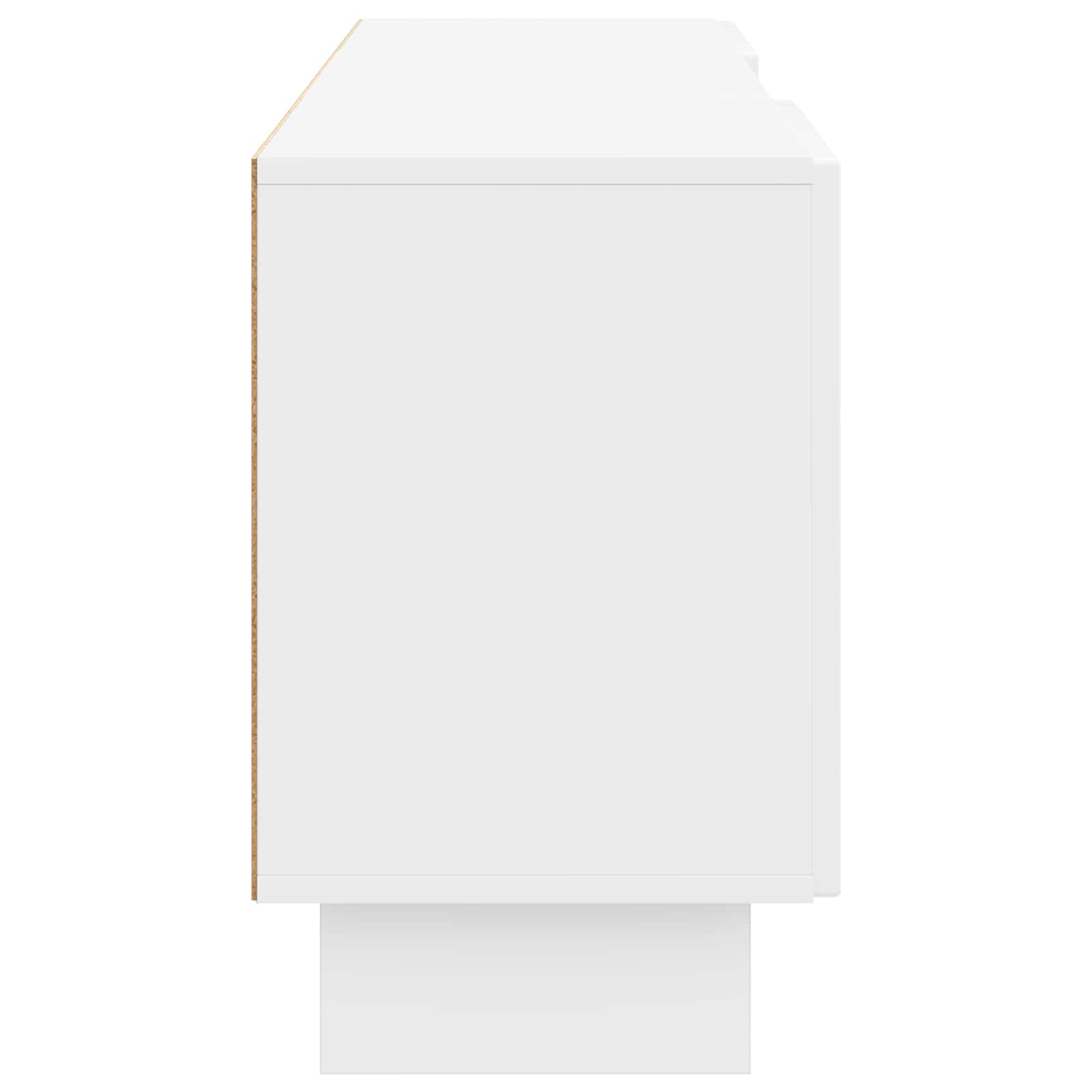 Meuble TV Blanc Brillant 150 x 31 x 50 cm Bois d’ingénierie - XIOS