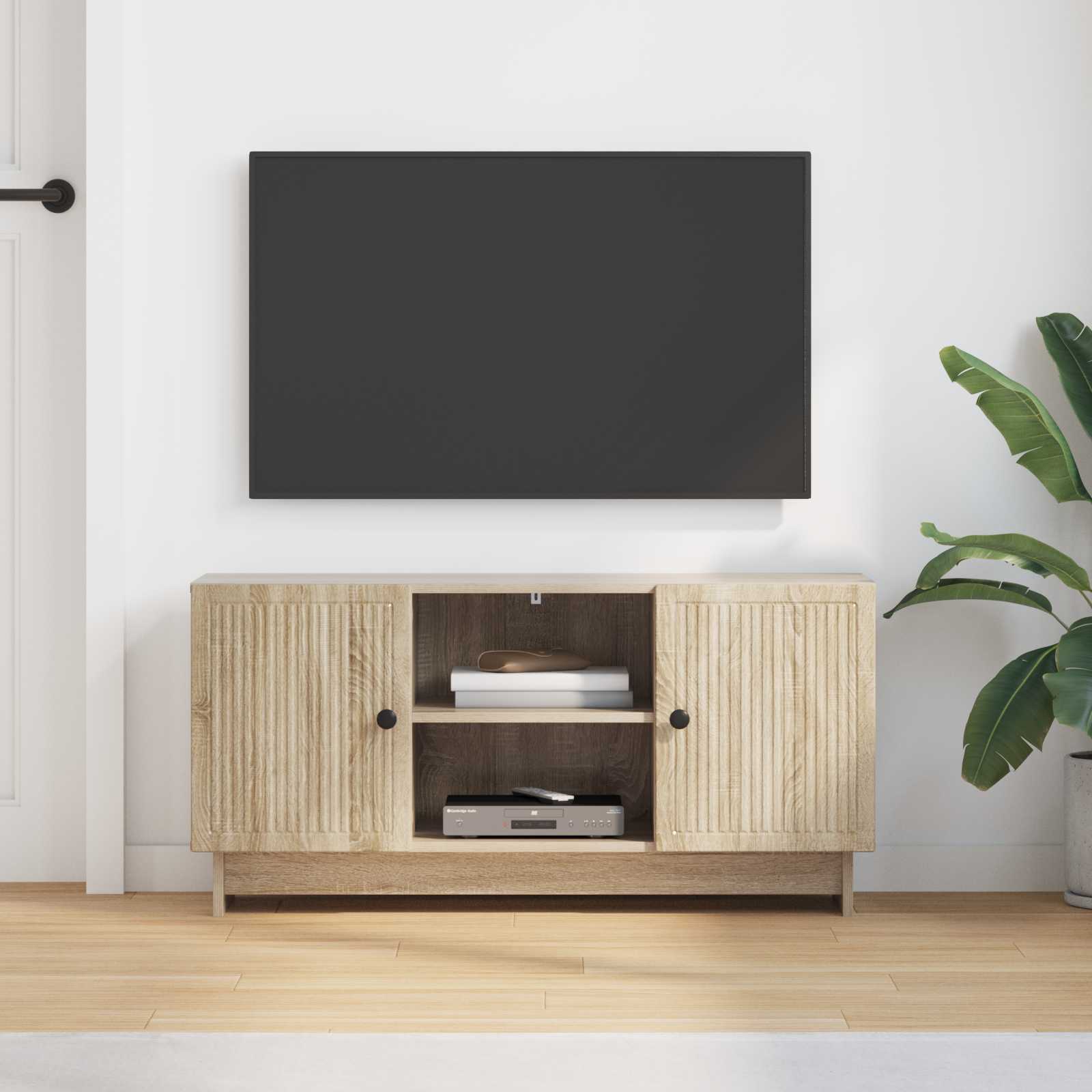 Meuble TV Chêne Sonoma 102 x 34,5 x 50 cm Bois d'ingénierie - XIOS