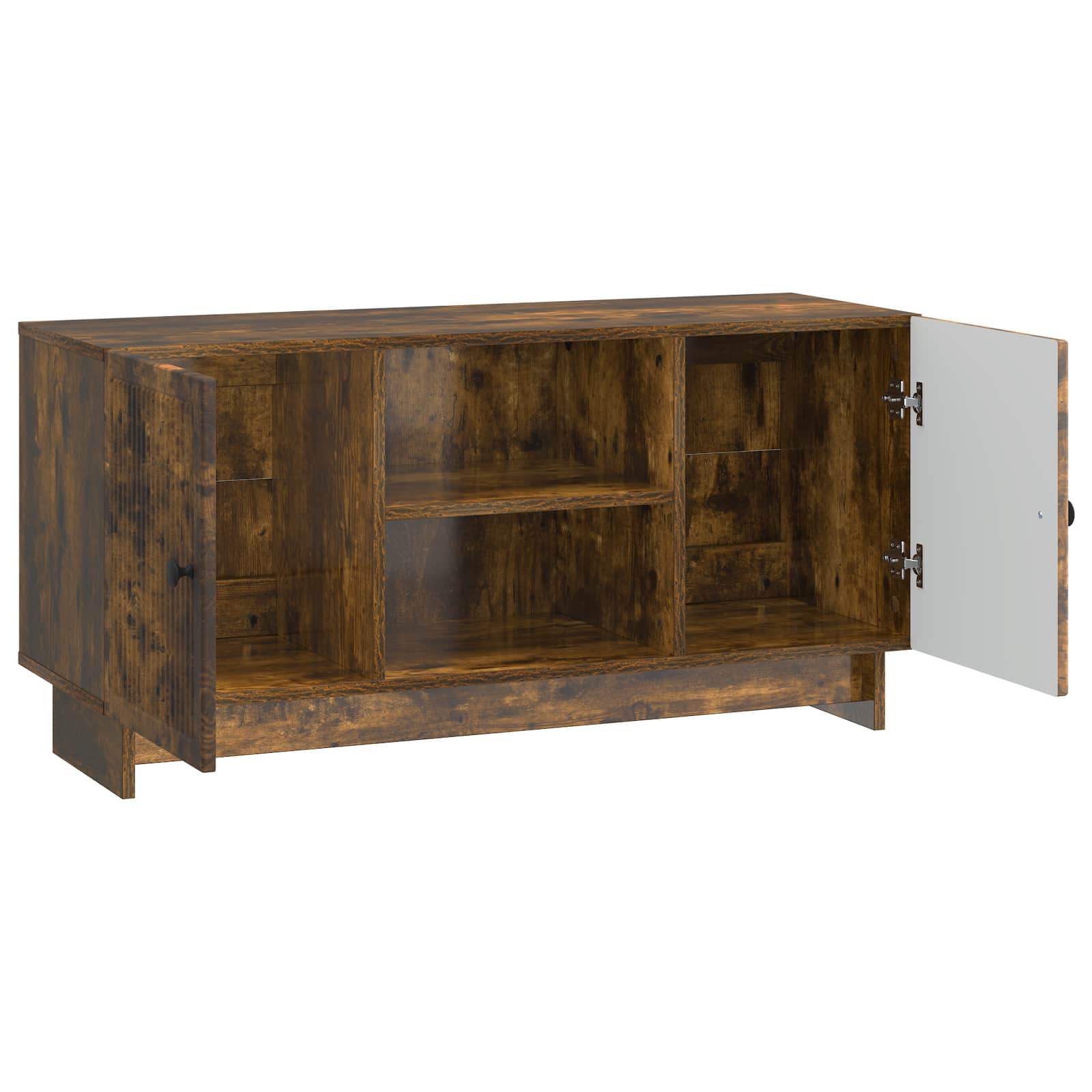 Meuble TV Chêne fumé 102 x 34,5 x 50 cm Bois d'ingénierie - XIOS