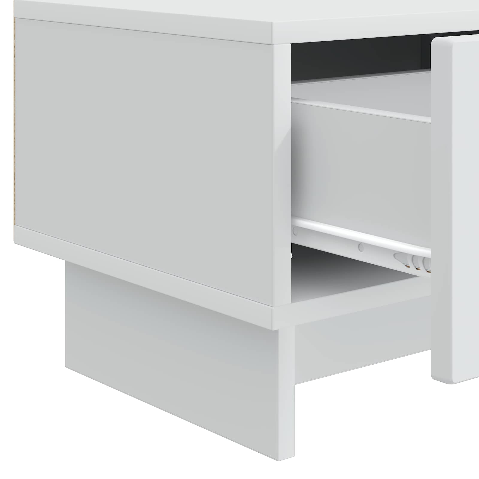 Meuble TV Blanc 147 x 34,5 x 30 cm Bois d'ingénierie - XIOS