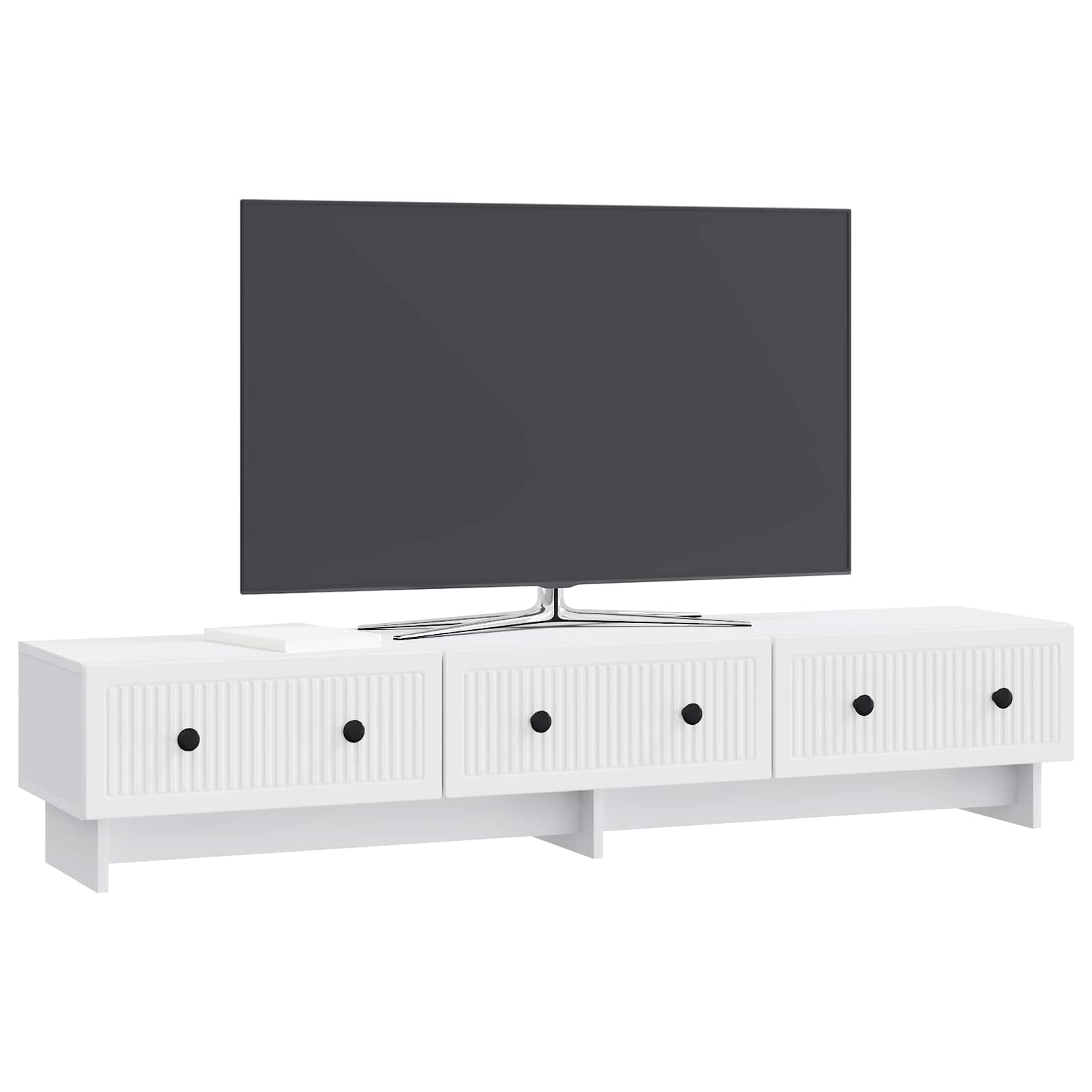 Meuble TV Blanc 147 x 34,5 x 30 cm Bois d'ingénierie - XIOS