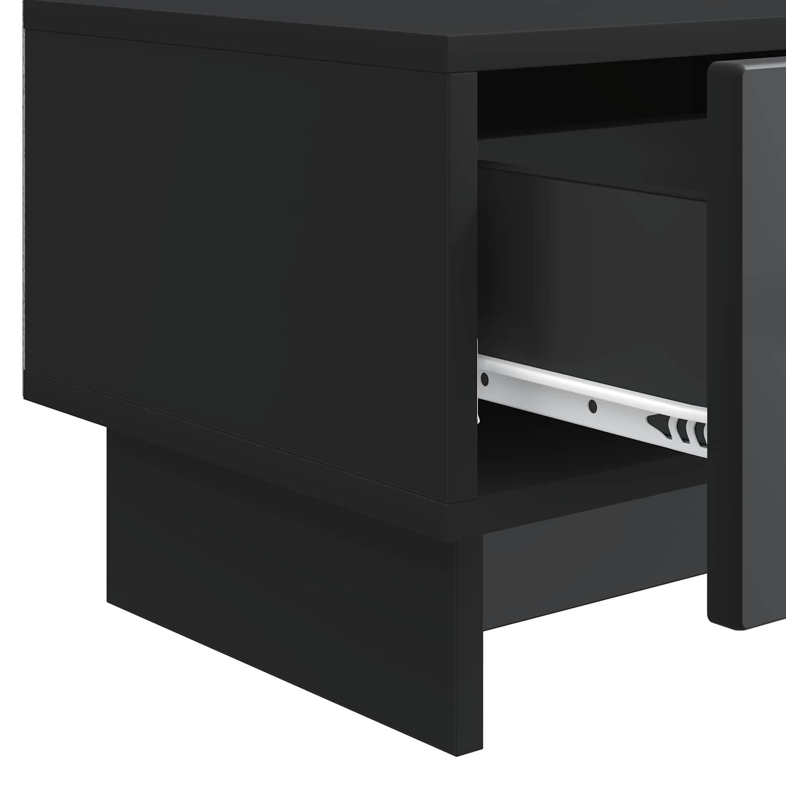Meuble TV avec tiroir Noir 147 x 34,5 x 30 cm Bois d'ingénierie - XIOS