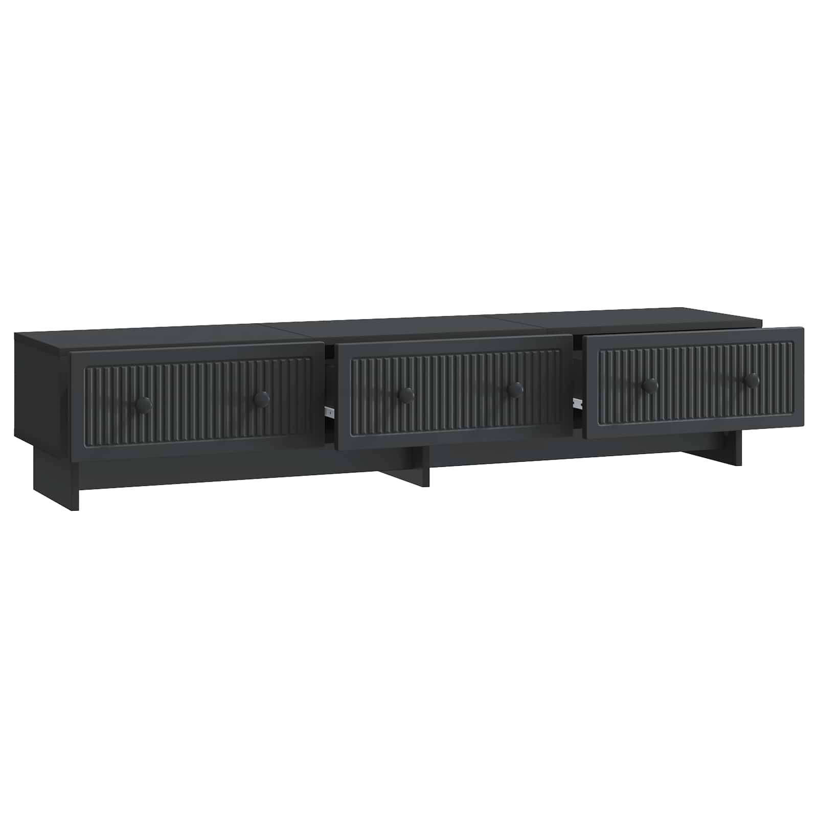 Meuble TV avec tiroir Noir 147 x 34,5 x 30 cm Bois d'ingénierie - XIOS