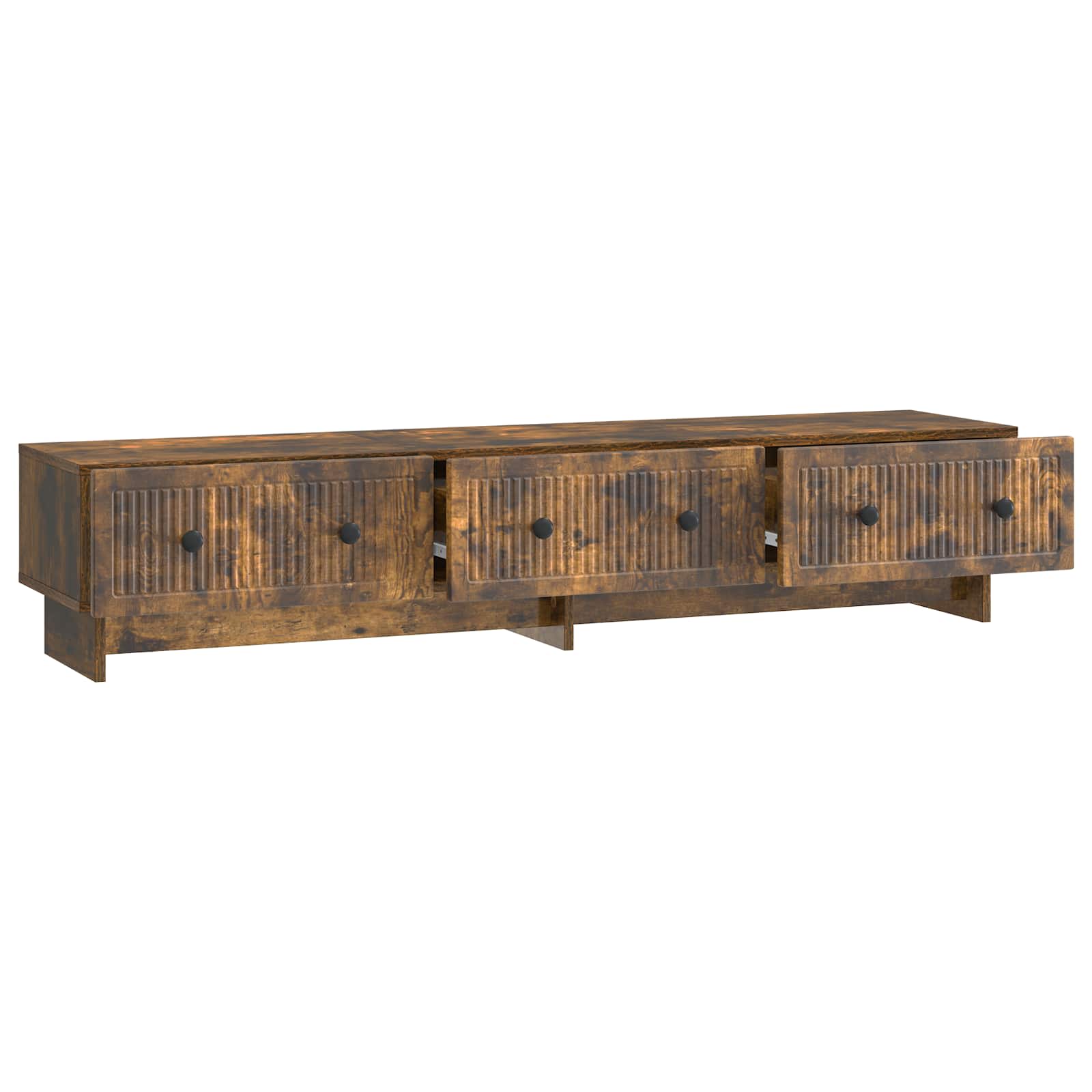 Meuble TV Chêne fumé 147 x 34,5 x 30 cm Bois d'ingénierie - XIOS