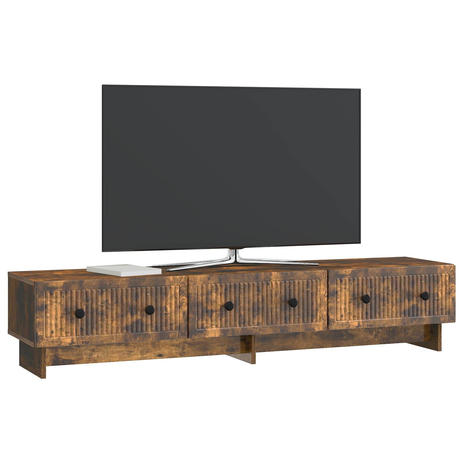 Meuble TV Chêne fumé 147 x 34,5 x 30 cm Bois d'ingénierie - XIOS
