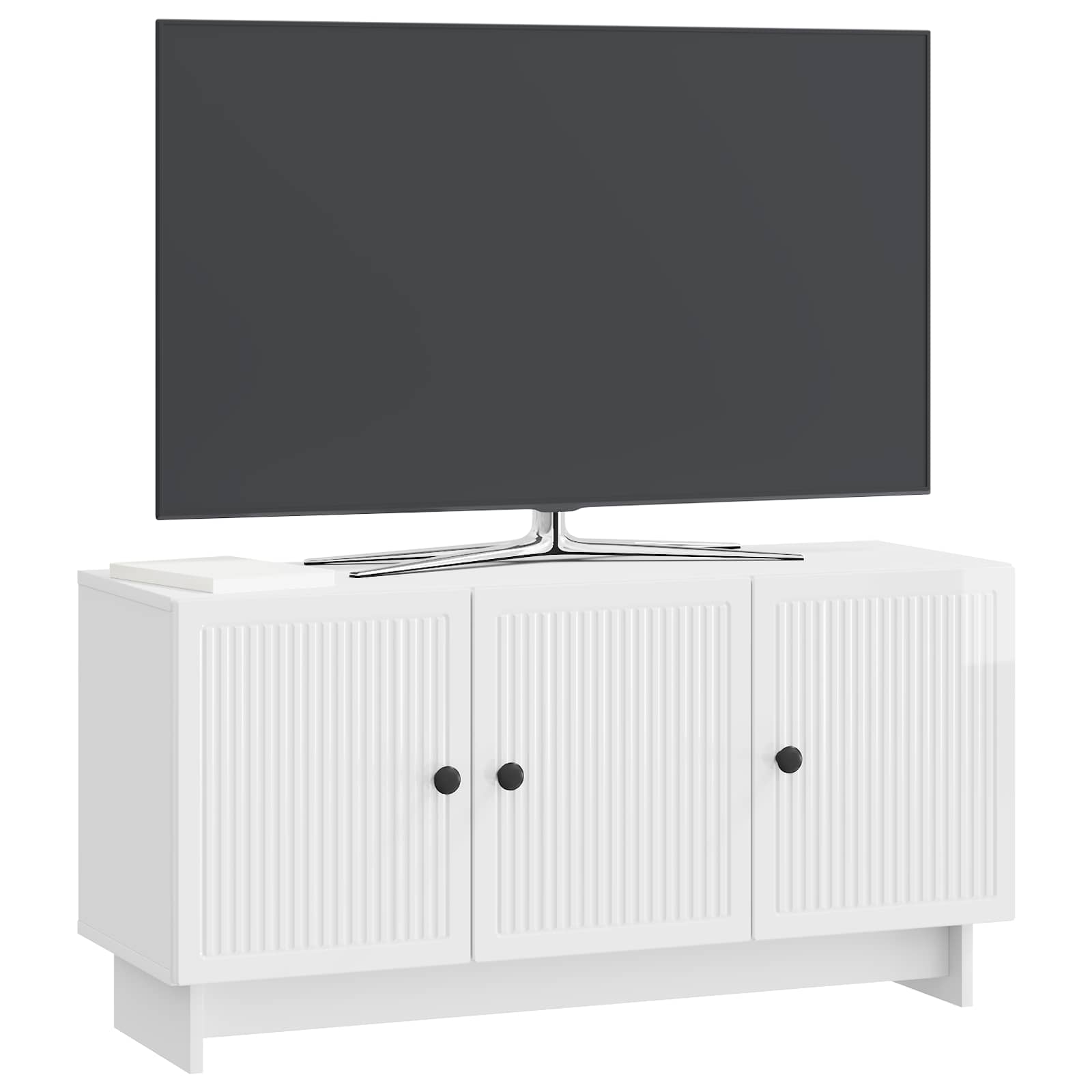 Meuble TV Blanc brillant 99 x 34,5 x 50 cm Bois d'ingénierie - XIOS