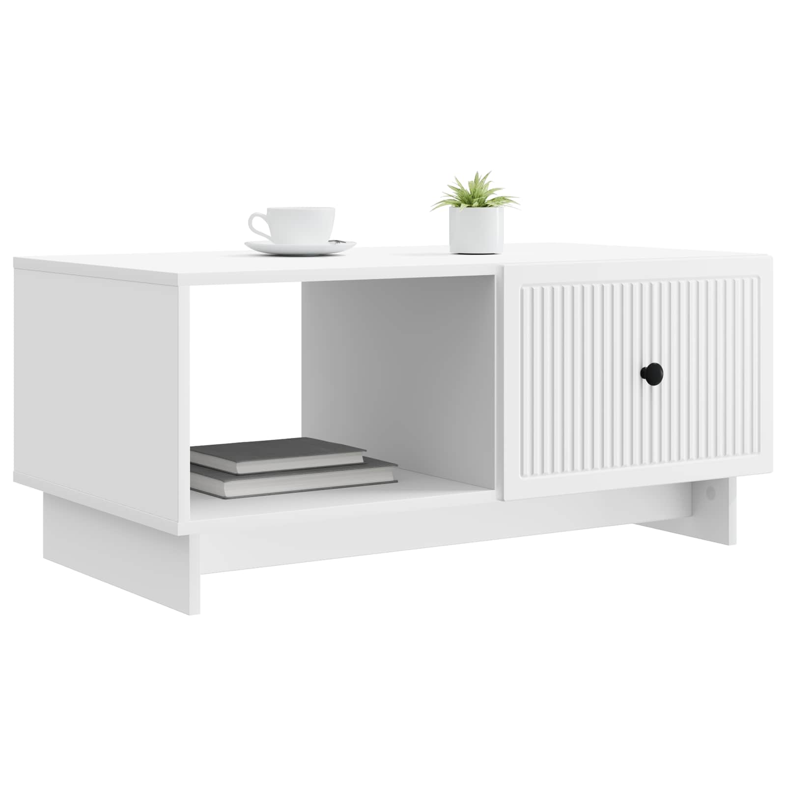 Table basse Blanc 90 x 50 x 40 cm Bois d'ingénierie - XIOS