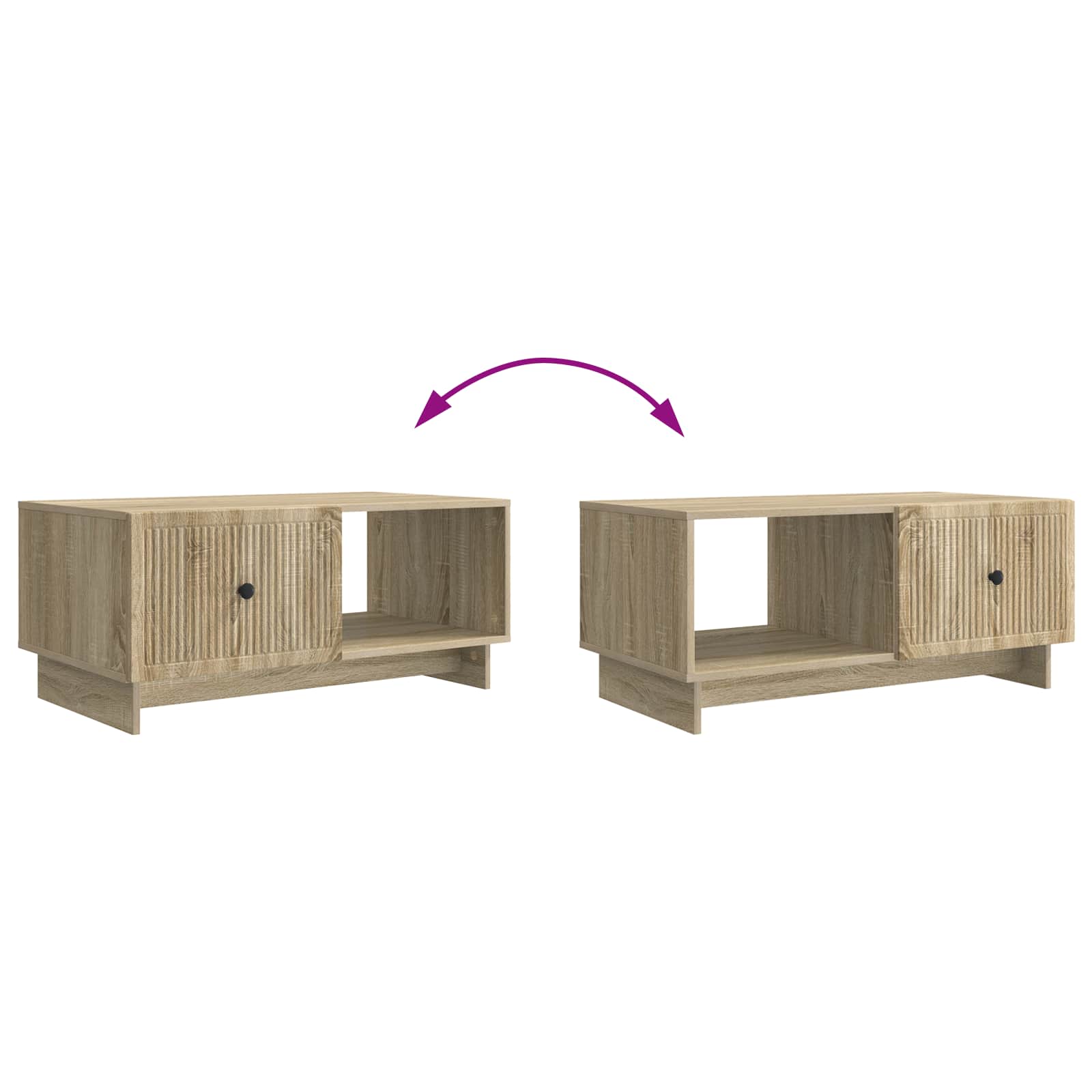 Table basse Chêne Sonoma 90 x 50 x 40 cm Bois d'ingénierie - XIOS