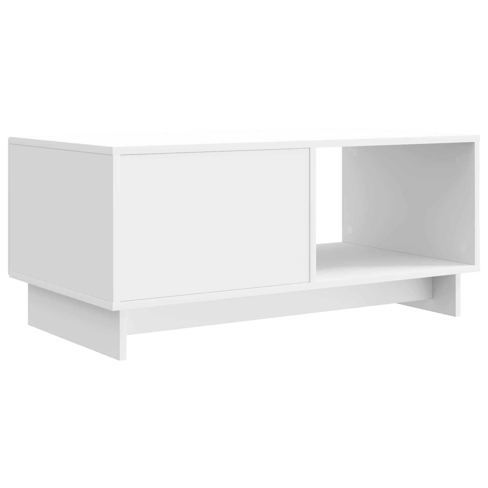 Table basse Blanc brillant 90 x 50 x 40 cm Bois d'ingénierie - XIOS
