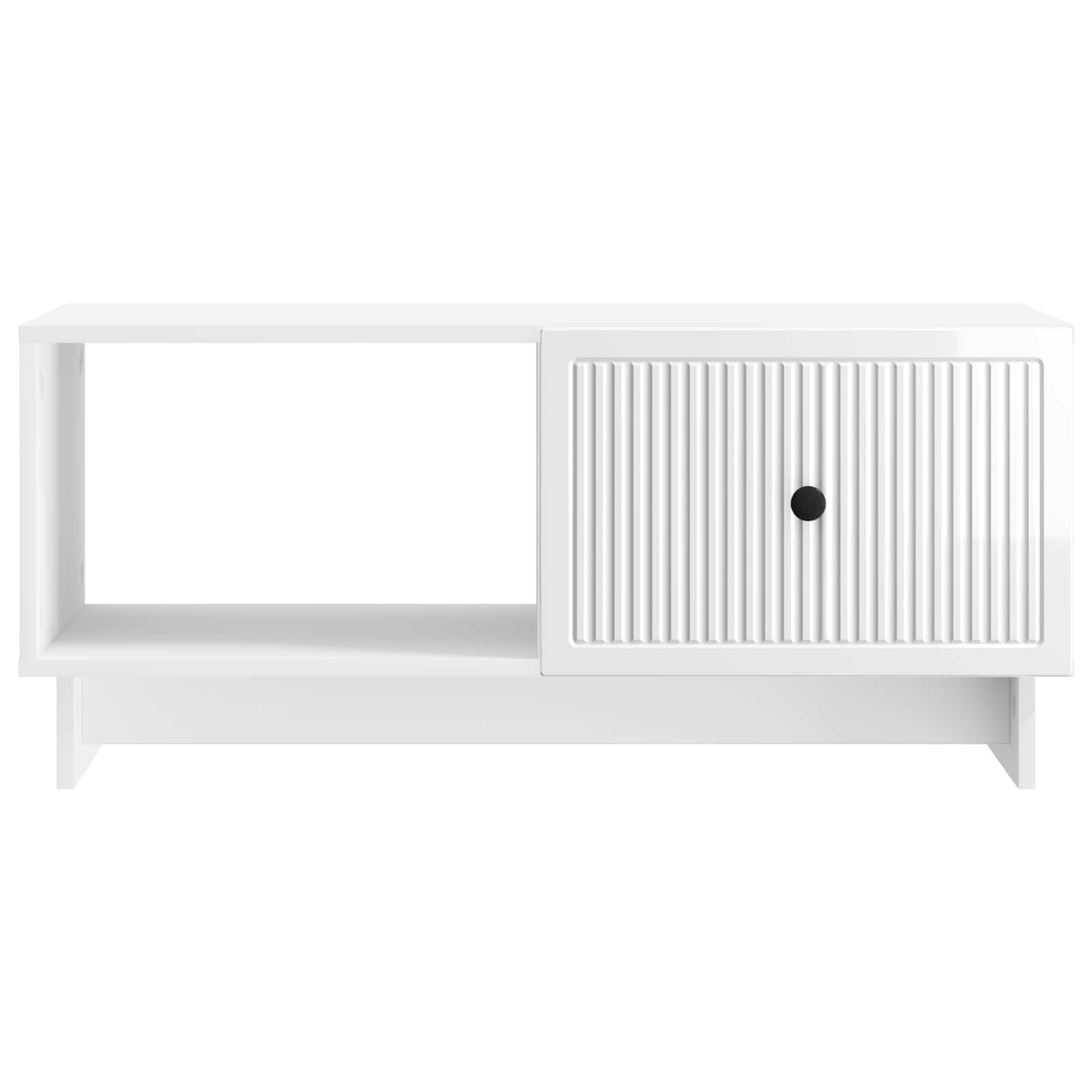 Table basse Blanc brillant 90 x 50 x 40 cm Bois d'ingénierie - XIOS