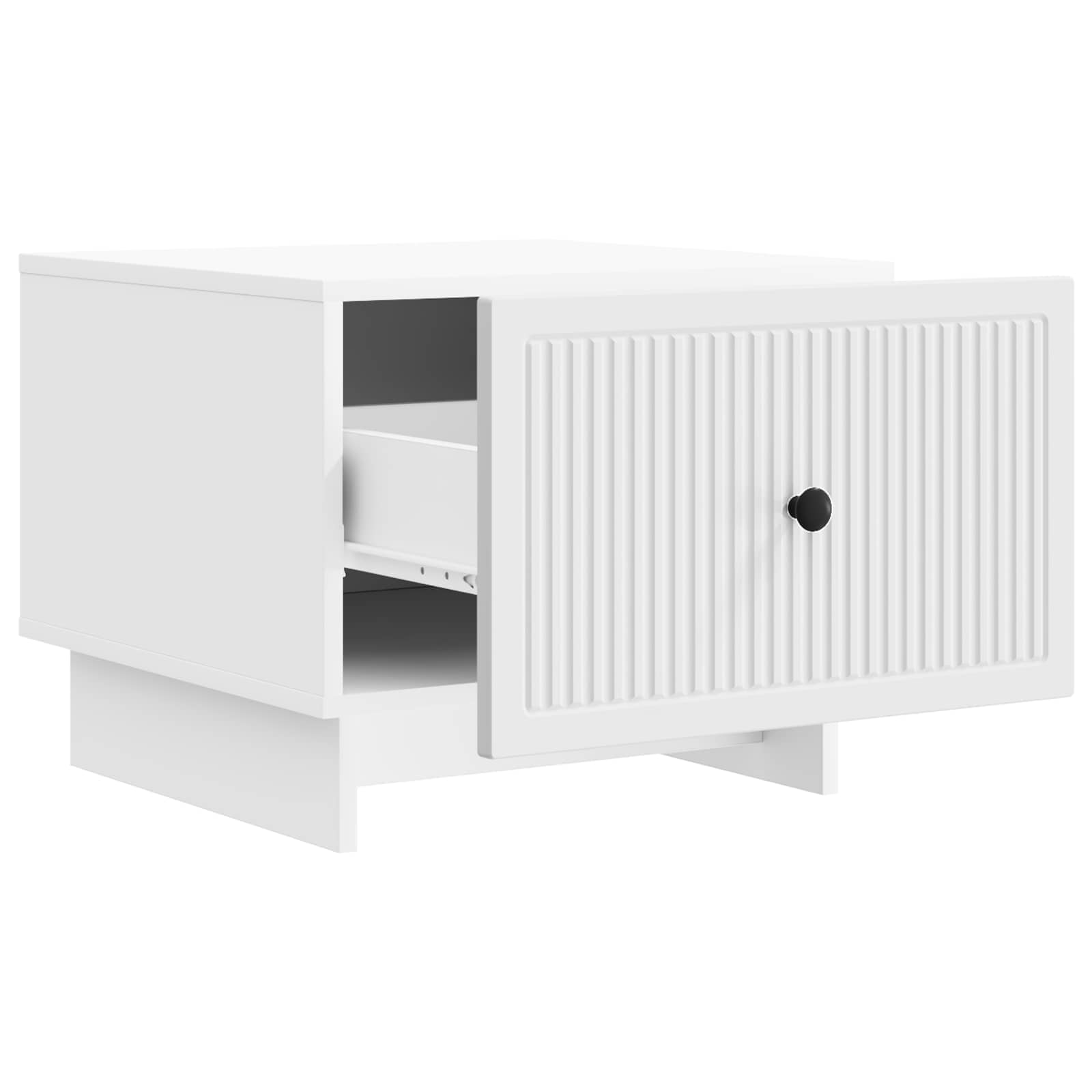 Table basse avec tiroir Blanc 49 x 50 x 40 cm Bois d'ingénierie - XIOS