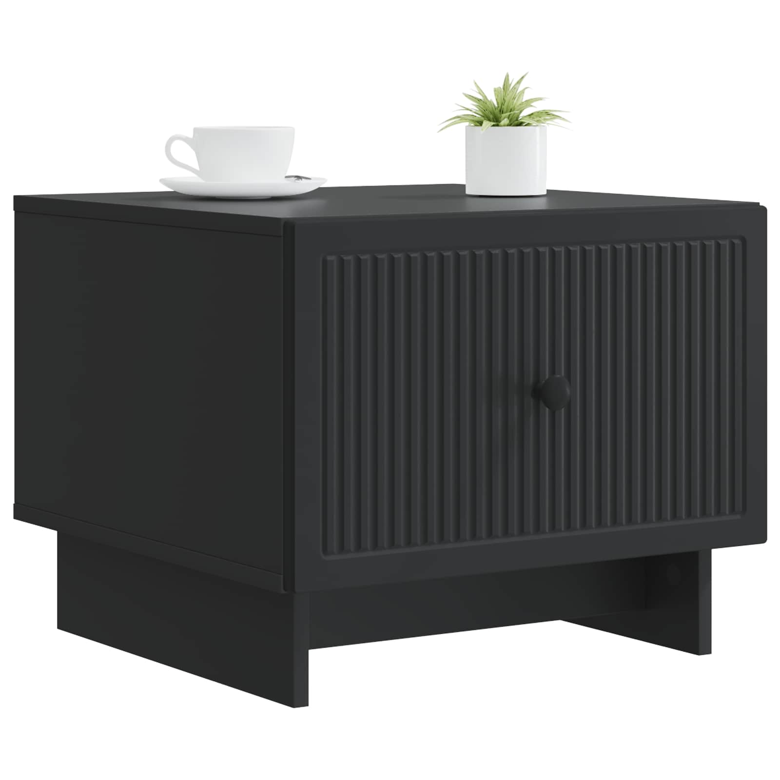 Table basse avec tiroir Noir 49 x 50 x 40 cm Bois d'ingénierie - XIOS