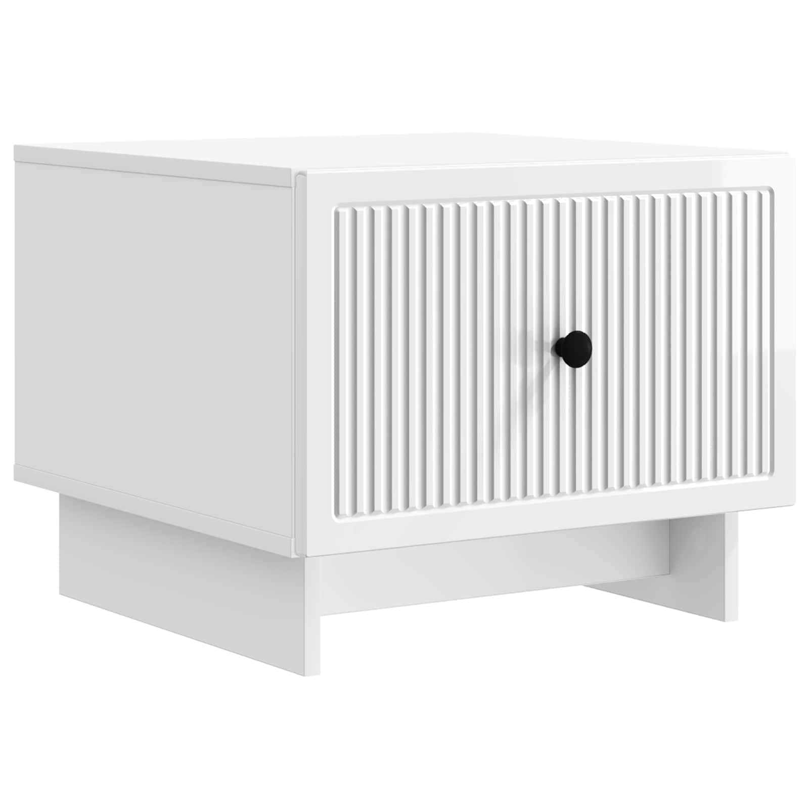 Table basse Blanc brillant 49 x 50 x 40 cm Bois d'ingénierie - XIOS