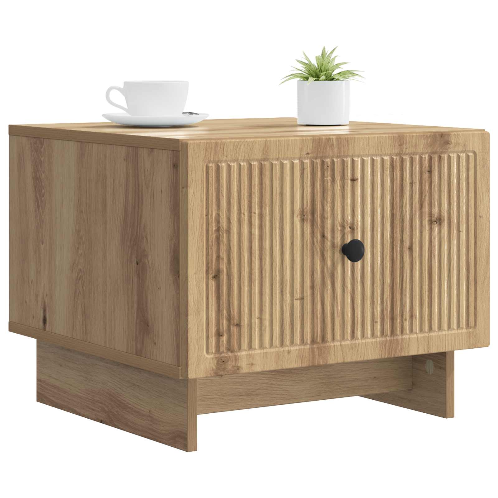 Table basse Chêne artisanal 49 x 50 x 40 cm Bois d'ingénierie - XIOS
