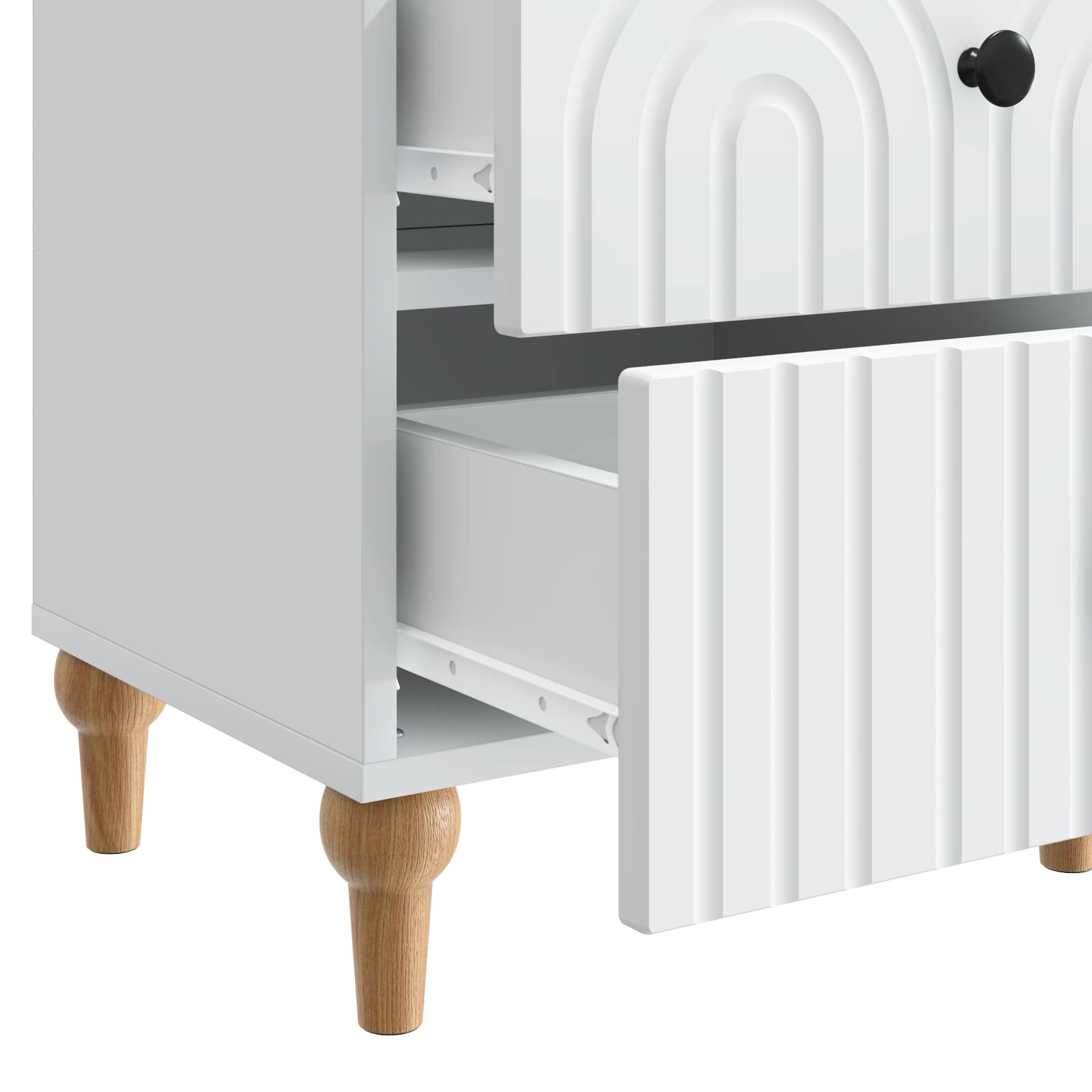 Cabinet de chevet Blanc 43 x 34,5 x 48 cm Bois d'ingénierie - XIOS