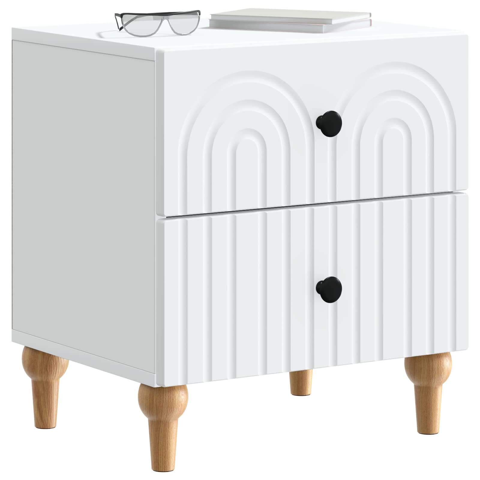 Cabinet de chevet Blanc 43 x 34,5 x 48 cm Bois d'ingénierie - XIOS