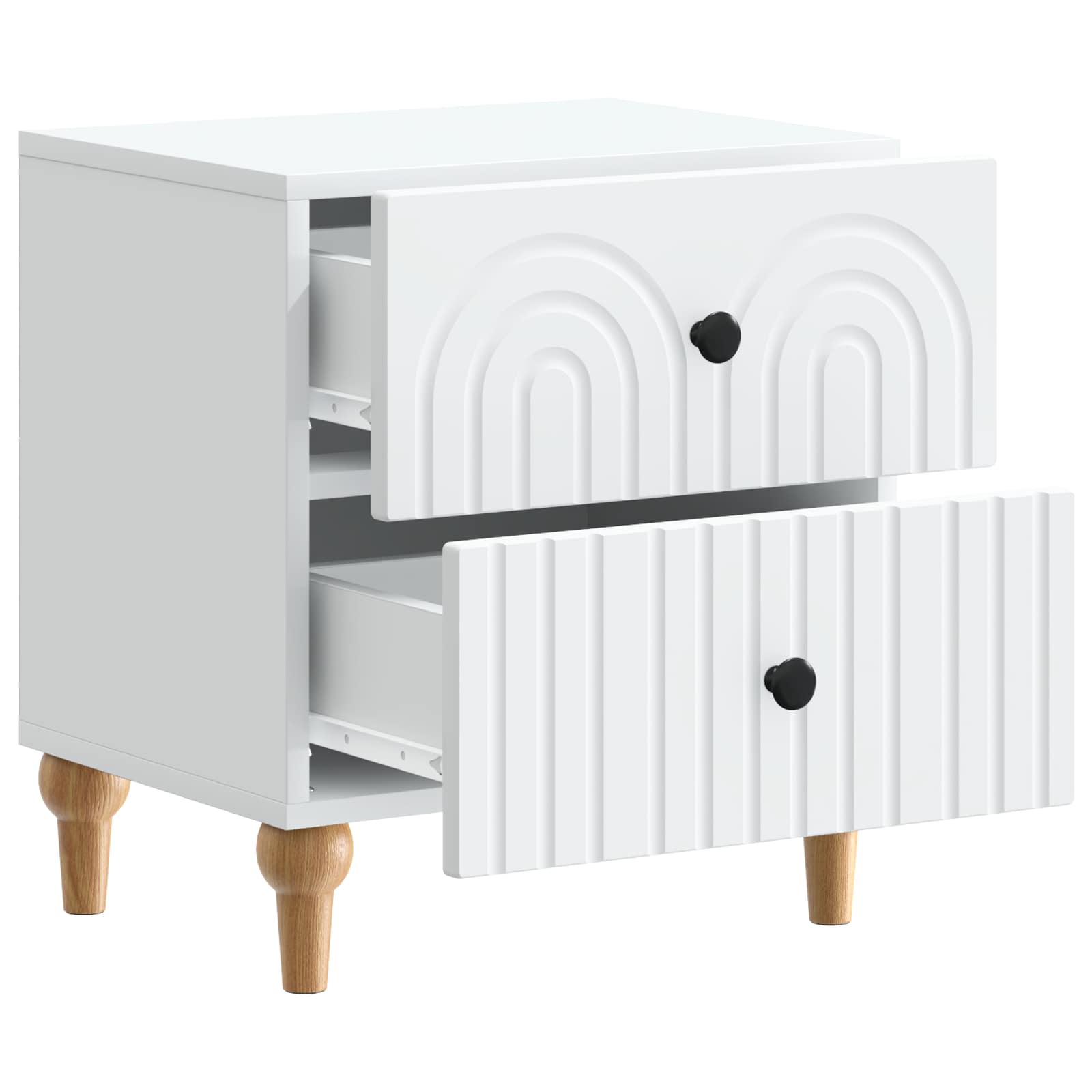 Cabinet de chevet avec tiroir 2 pcs Blanc 43 x 34,5 x 48 cm - XIOS
