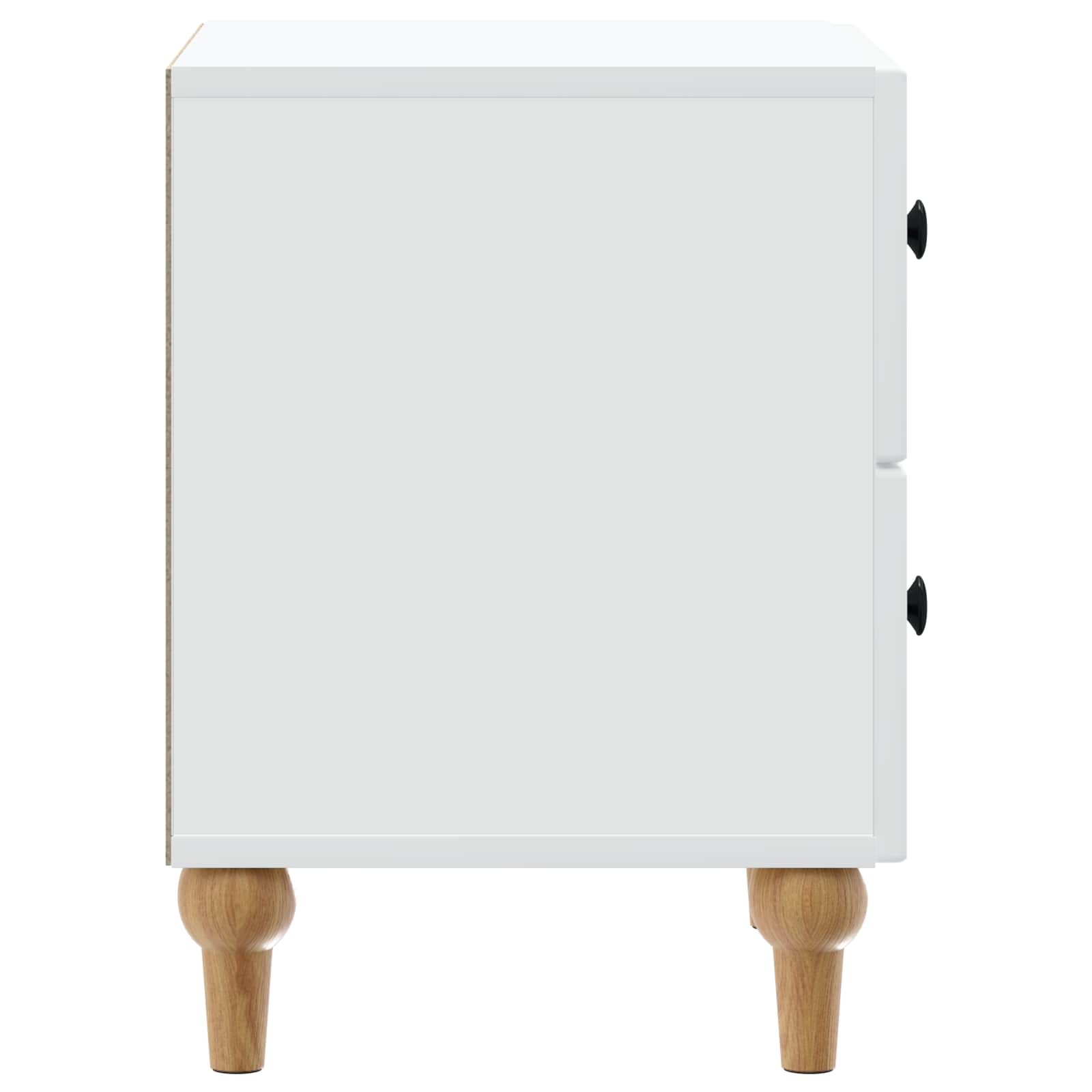 Cabinet de chevet avec tiroir 2 pcs Blanc 43 x 34,5 x 48 cm - XIOS