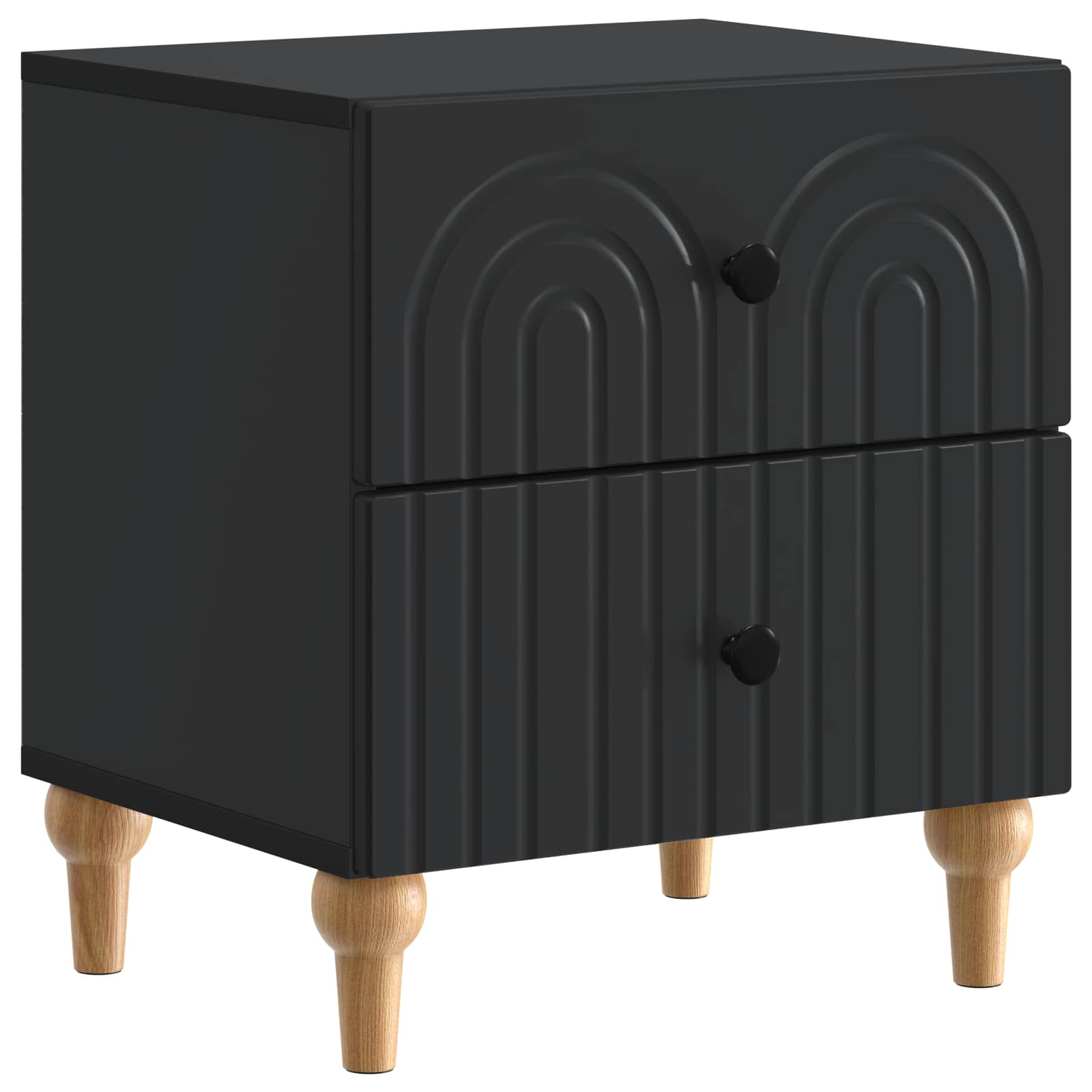 Cabinet de chevet Noir 43 x 34,5 x 48 cm Bois d'ingénierie - XIOS