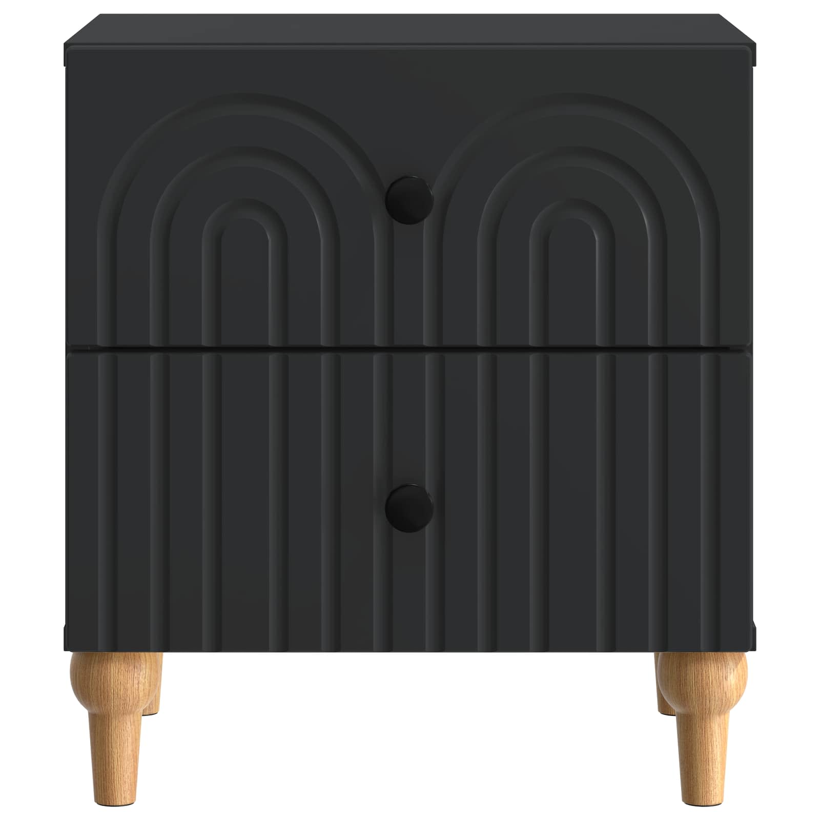 Cabinet de chevet avec tiroir 2 pcs Noir 43 x 34,5 x 48 cm - XIOS