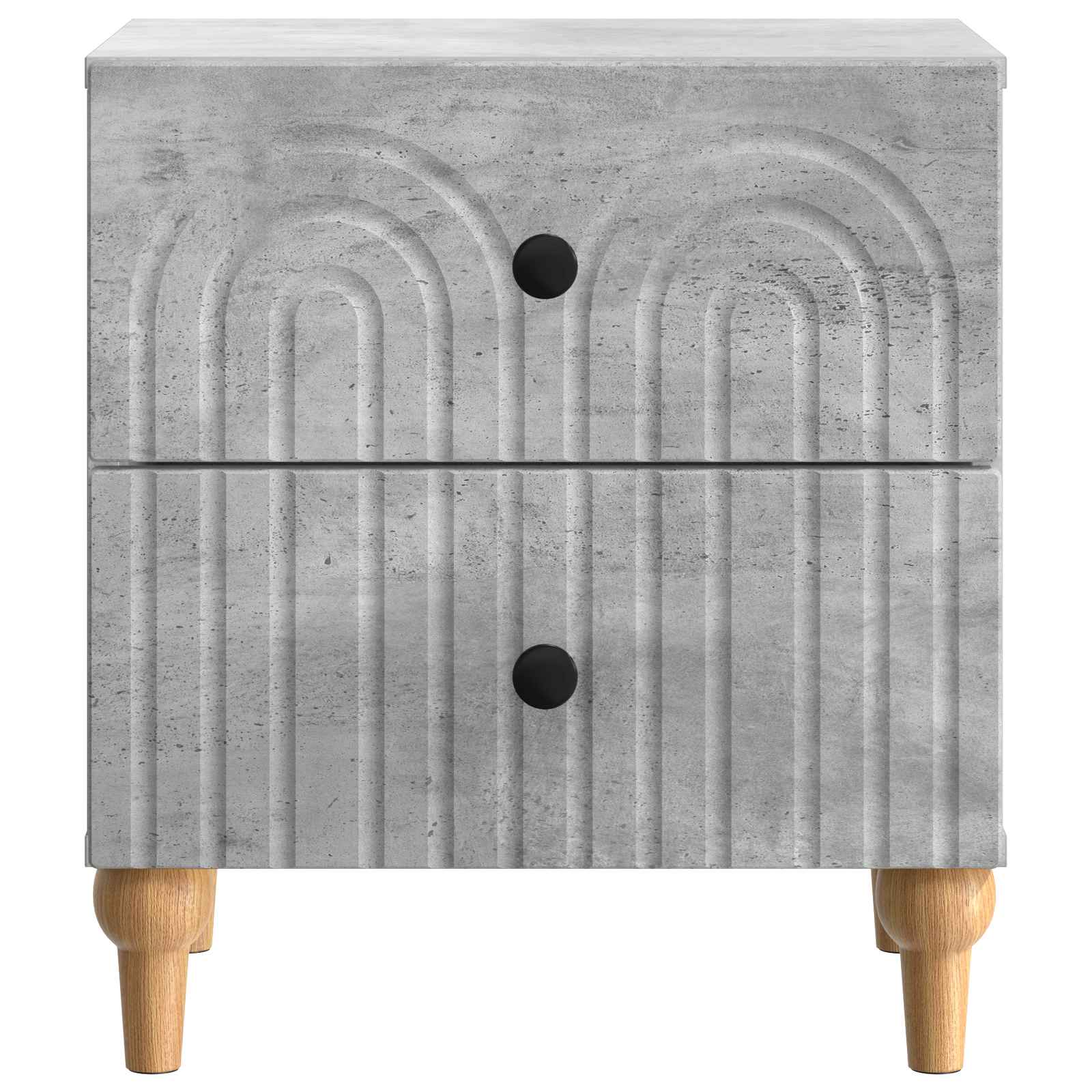 Cabinet de chevet avec tiroir Gris béton 43 x 34,5 x 48 cm - XIOS